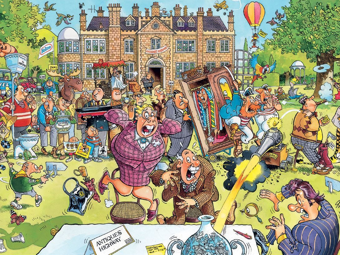 Jumbo Spiele Puzzle Wasgij Original 10 Antiquitätenjagd! 950 Teile Puzzle, günstig online kaufen