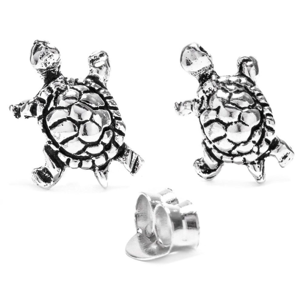 Paar Ohrstecker Silber Ohrstecker Schildkröte 925er Silber Schmuck