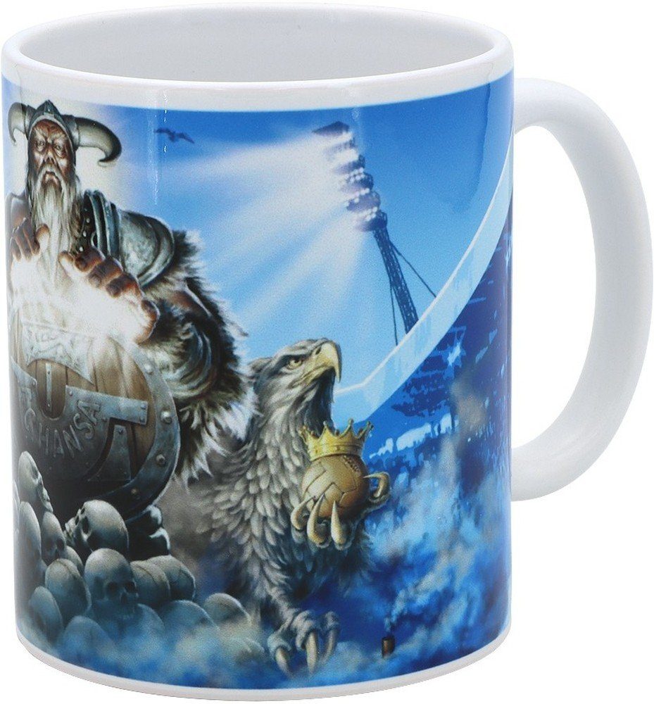 F.C. Hansa Rostock Tasse 'Mauer' – Blau-weiße Keramiktasse Mit Relief-Design | 0,3 Liter, Spülmaschinenfest