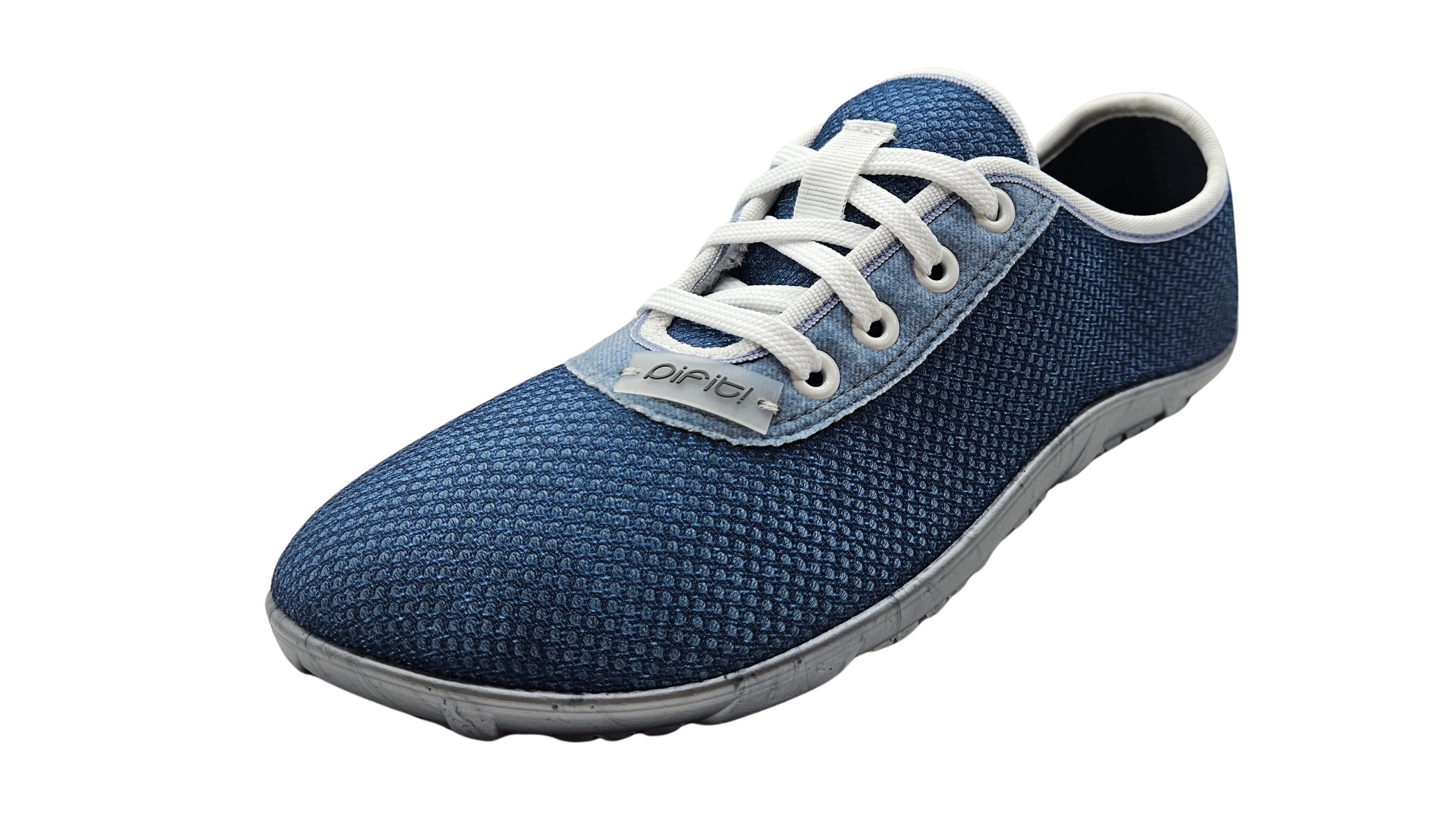 pifit! Sneaker "air", Mesh-Stretchmaterial, jeansblau Barfußschuh leichtfüßig durch Frühling und Sommer