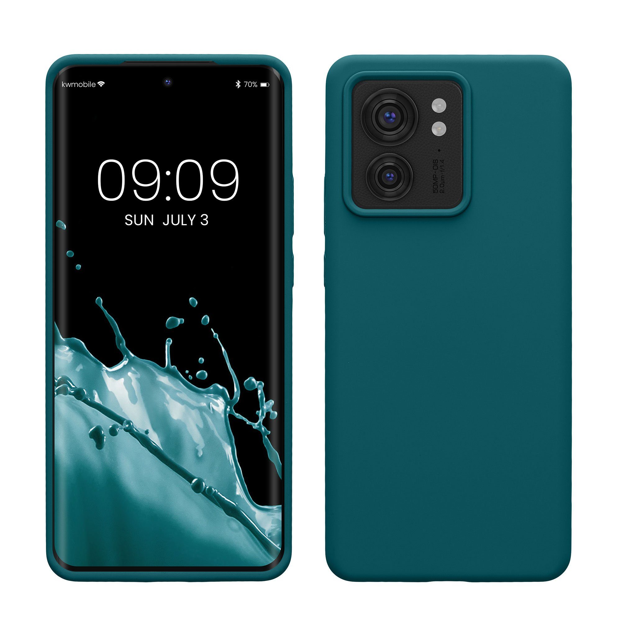 kwmobile Handyhülle Handyhülle für Motorola Edge 40 Hülle, Weiches Handy Silikon Case - Schutzhülle Cover
