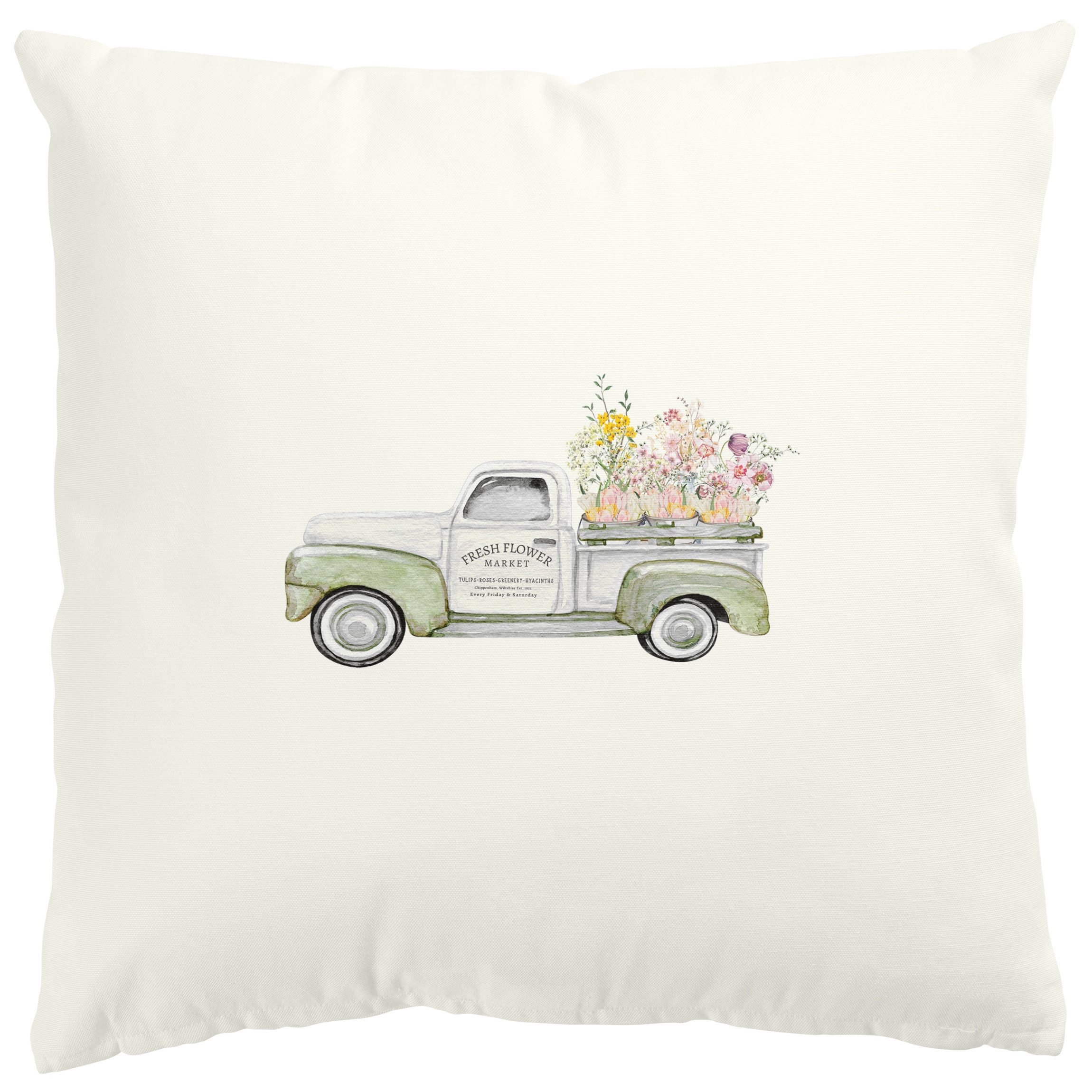 Bilderdepot24 Dekokissen drinnen Kissenhülle/ Sofakissen/ Zierkissen Kissenhülle gelb Blumen Il, Bezug Aquarell mit / ohne Füllung Zierkissen Outdoor Sofa Bett