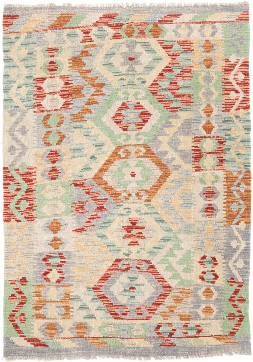 Orientteppich Kelim Afghan 103x146 Handgewebter Orientteppich, Nain Trading, rechteckig, Höhe: 3 mm