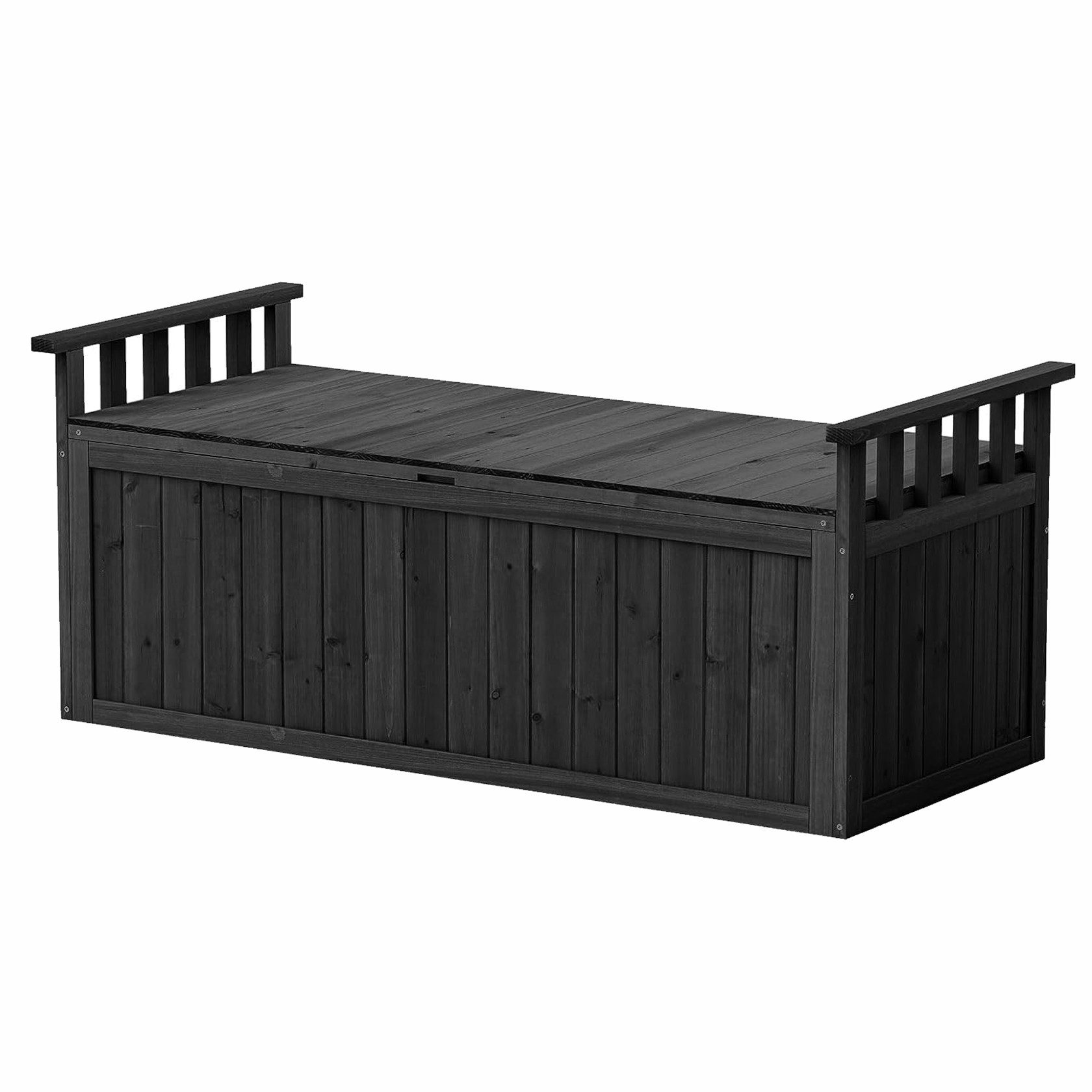 KOMFOTTEU Auflagenbox, Sitzbank mit 209L Stauraum & & Seitengriffen