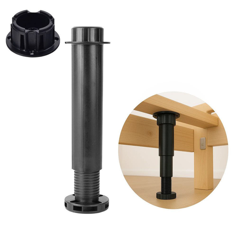 Prima-Online Möbelfuß 1 Set Möbelfuß mit Montagekopf Bettfuß verstellbar Stützfuß 15-25cm
