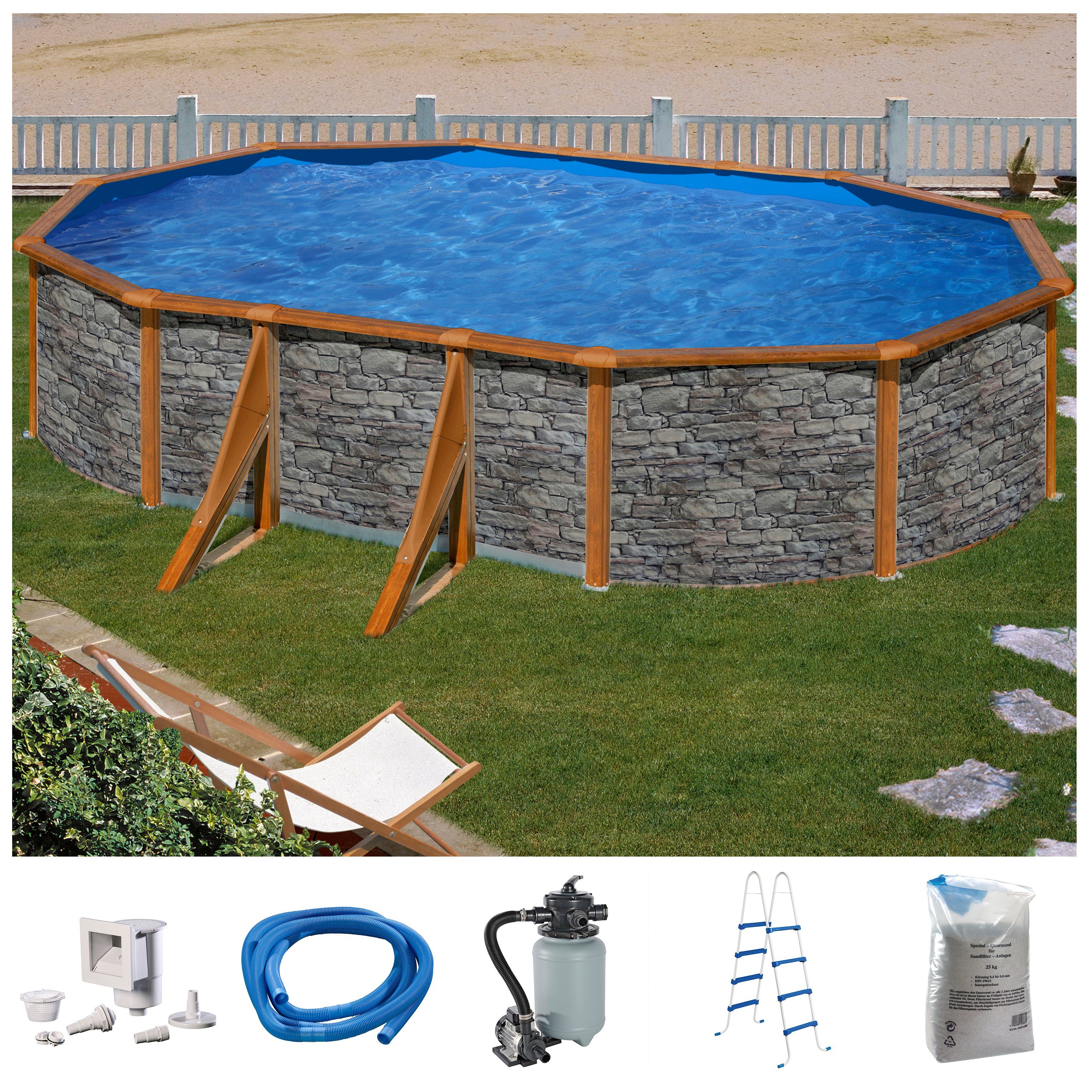 KONIFERA Ovalpool PANAMA 2 (Komplett-Set, 5-tlg), günstig online kaufen
