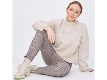 LIVING CRAFTS Rundhalspullover Living Crafts Bio-Damen-Pullover 'Neele' mit Zopfm
