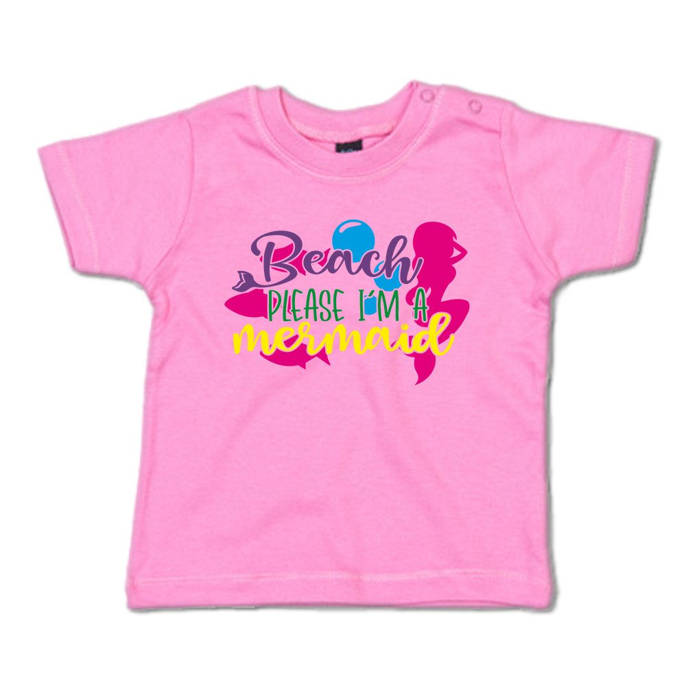 G-graphics T-Shirt Beach please I´m a mermaid Baby T-Shirt, mit Spruch / Sprüche / Print / Aufdruck