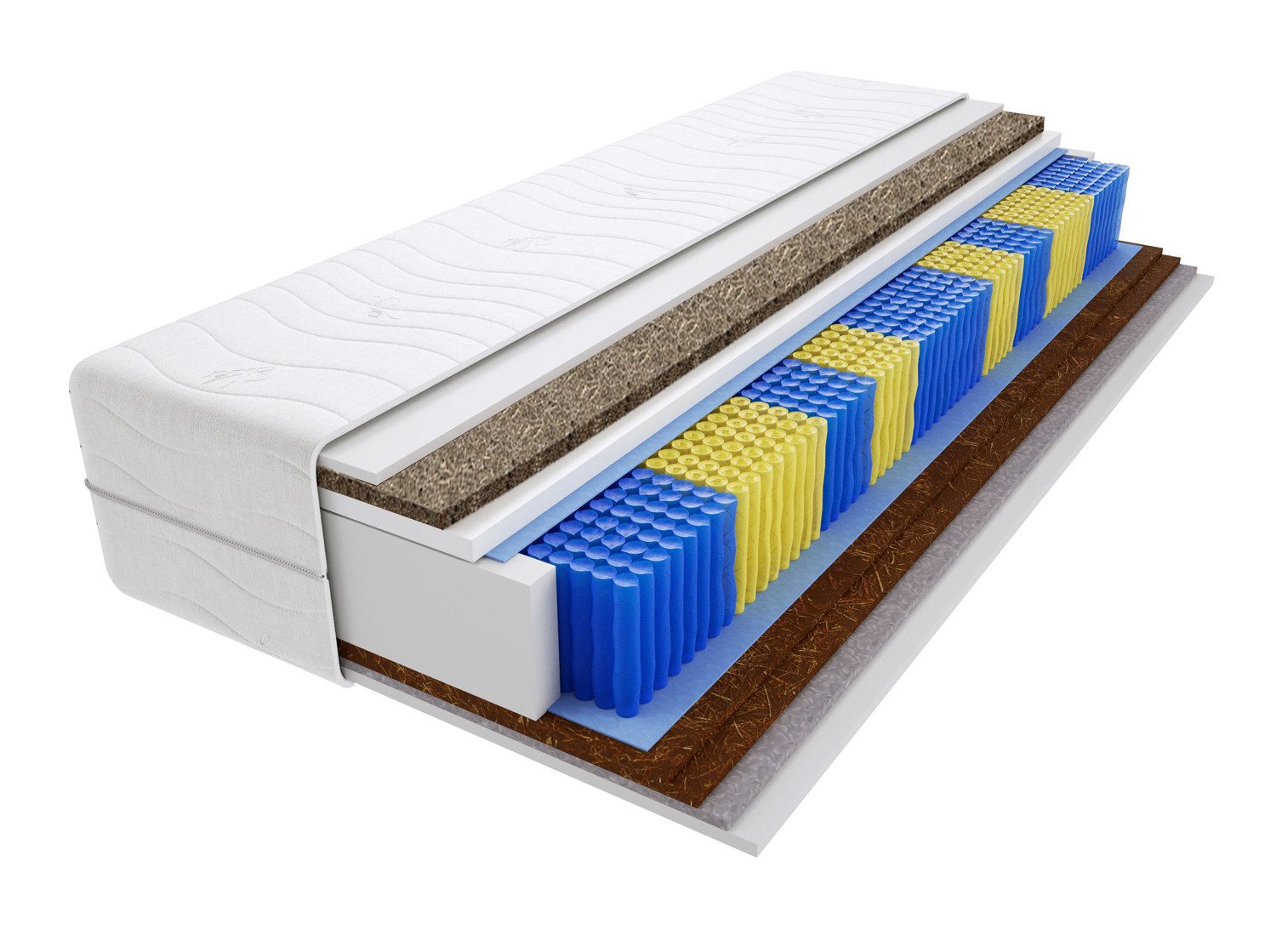 Taschenfederkernmatratze Matratzen, Taschenmatratzen Santana Gras Multitaschen 75x190 cm, Godre, 19 cm hoch