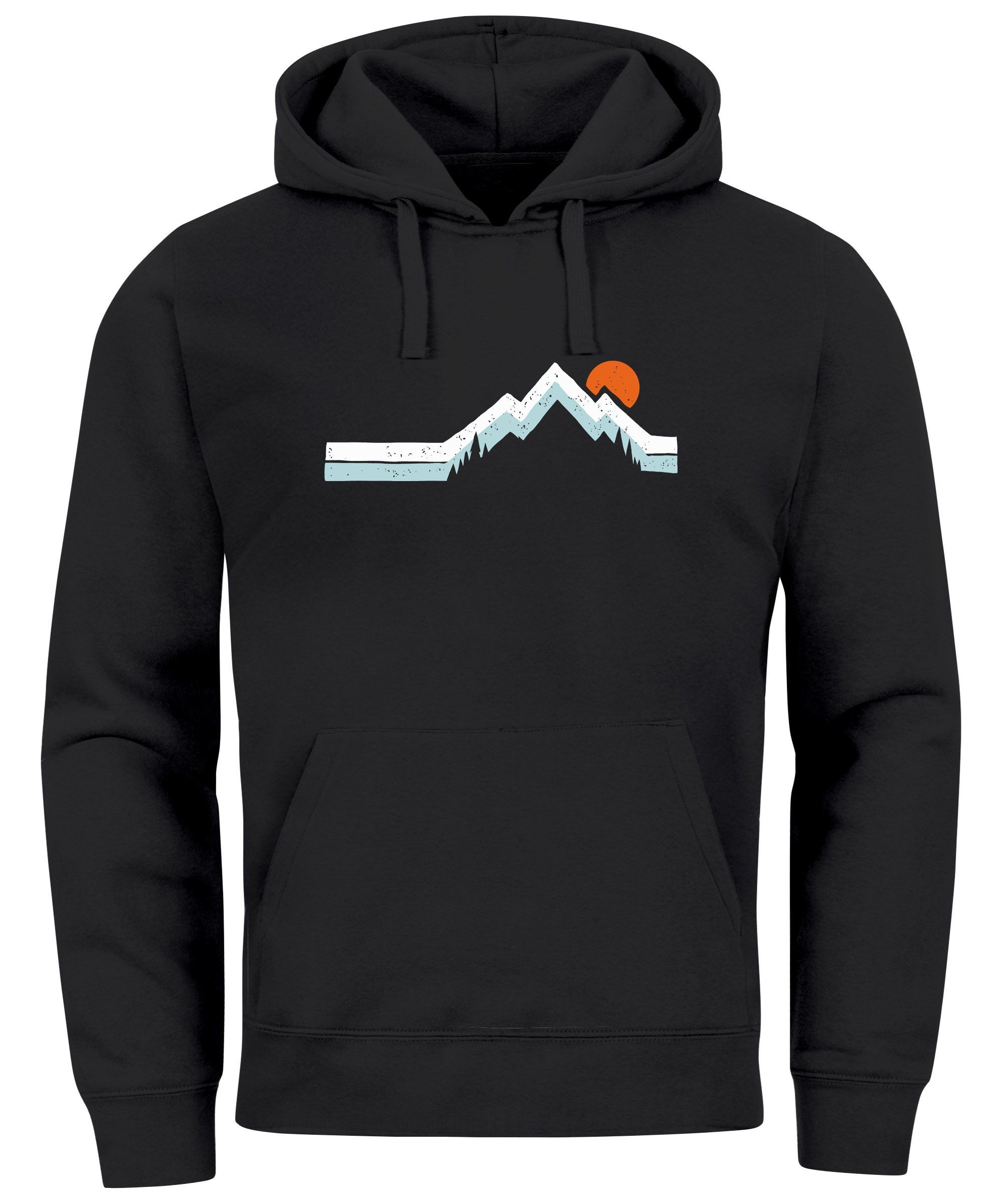 Hoodie Hoodie Herren Berg Wandern Natur Outdoor Aufdruck Print Fashion