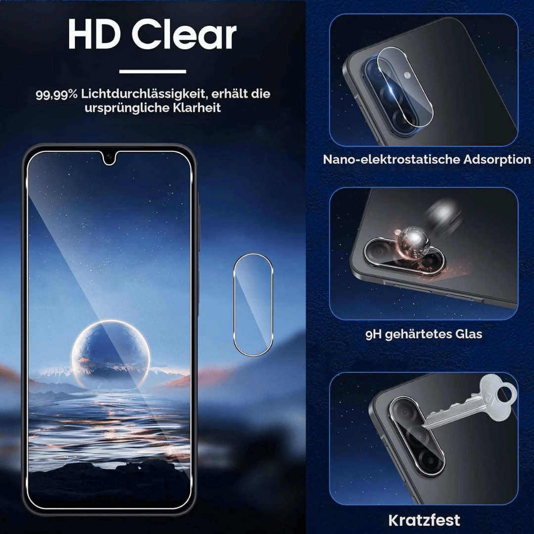 SmartUP Displayschutzglas 2x Schutzglas für Samsung Galaxy S26 FE Display Kamera Panzerfolie 9H für Samsung Galaxy S26 FE, 4 Stück, Rundumschutz, passgenaue Ver – Bild 3 von 5