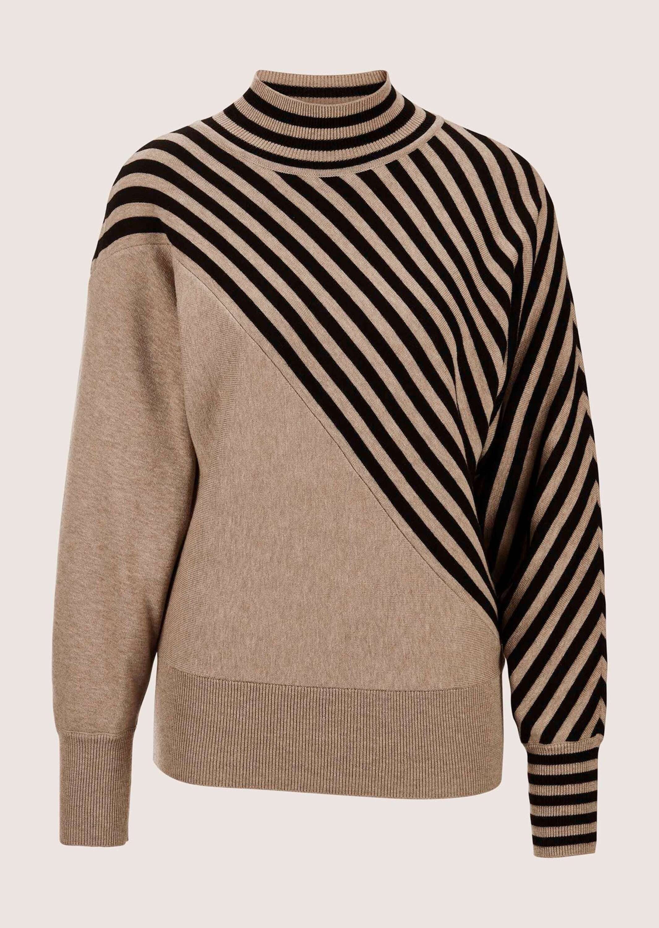 Strickpullover Feinstrickpullover mit Streifenmuster