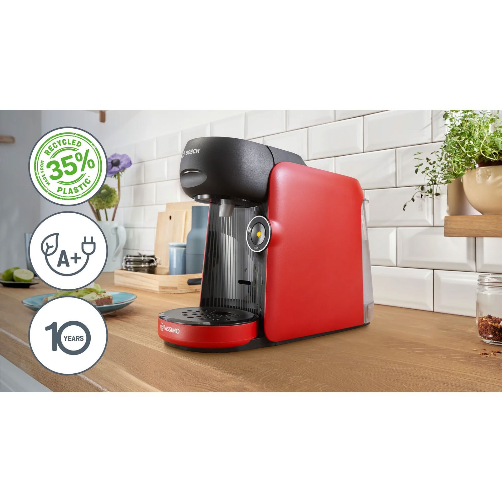 BOSCH Kapselmaschine TAS163E, Intellibrew Barcode-Technologie