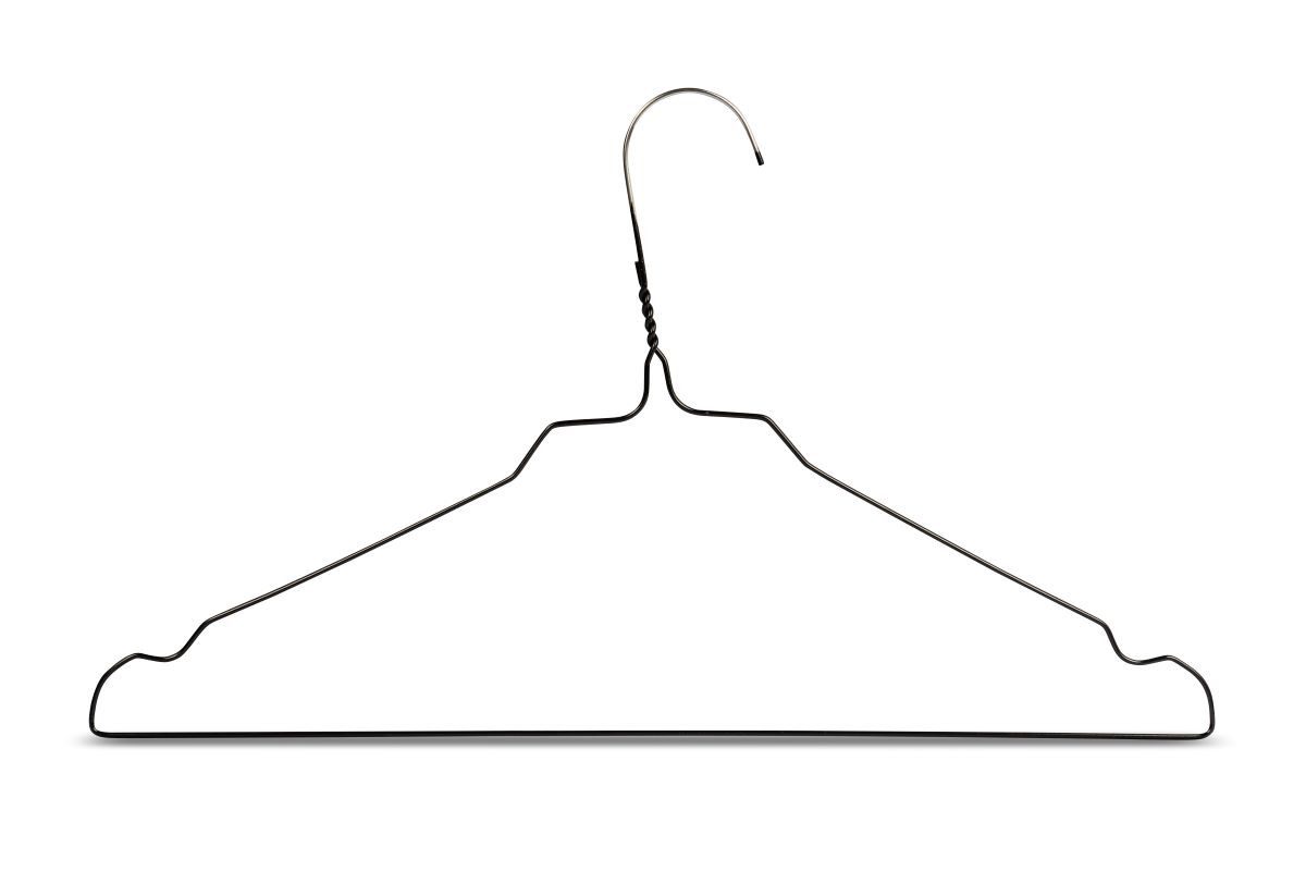 RSR Hangers Kleiderbügel Drahtbügel Schwarz Metallkleiderbügel Platzsparend günstig online kaufen