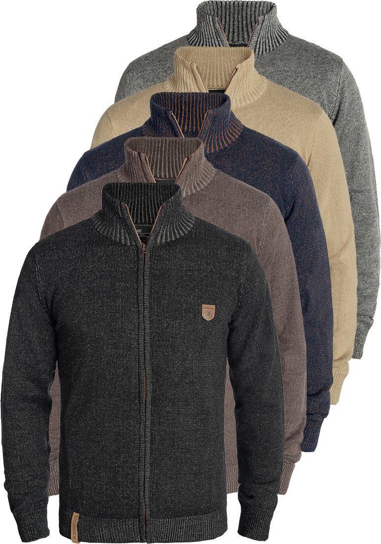 Indicode Strickjacke IDAndy Cardigan mit Stehkragen