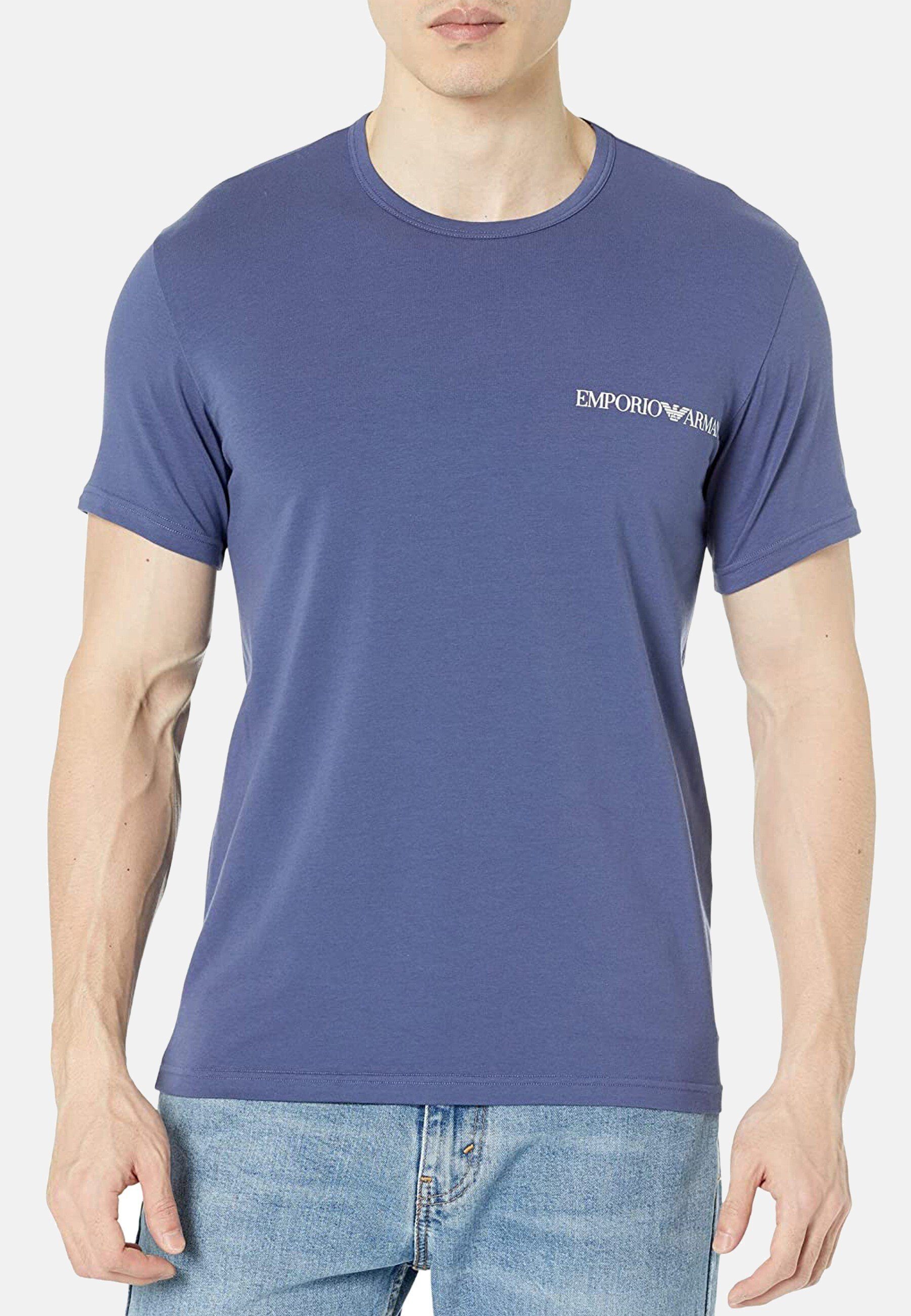 Emporio Armani T-Shirt Shirt Basic-T-Shirt im 2-Pack mit (2-tlg) 50936 marine / denim