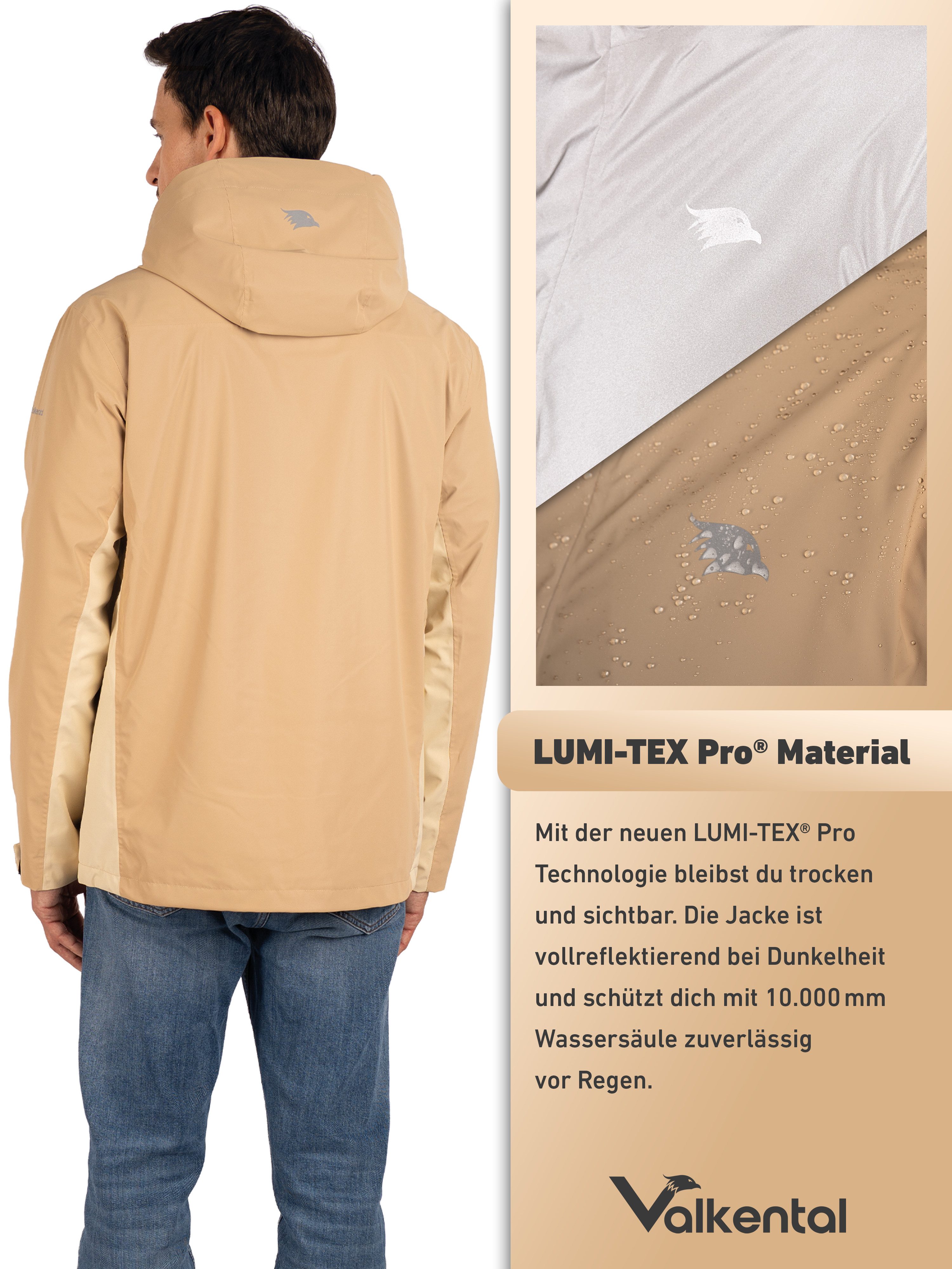Valkental 3-in-1-Funktionsjacke für Herren (Reflektierend & günstig online kaufen