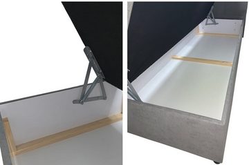 yourhouse24 Boxspringbett Alpina mit 2 Bettkästen, Doppelbett mit Bonell-Matratze + Topper LED