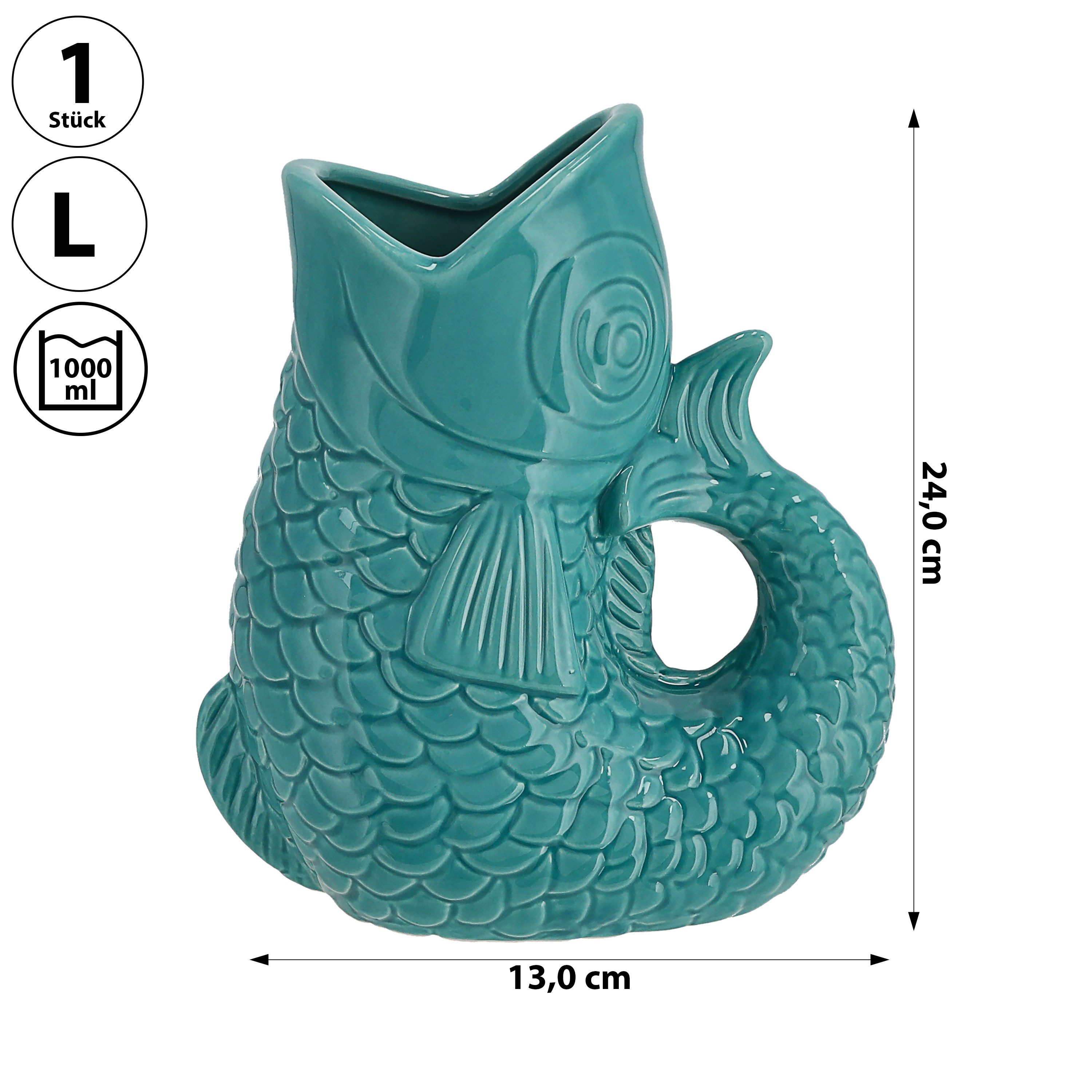 CEPEWA Dekovase Vase Fisch 'Blubb' 13x24x9cm günstig online kaufen