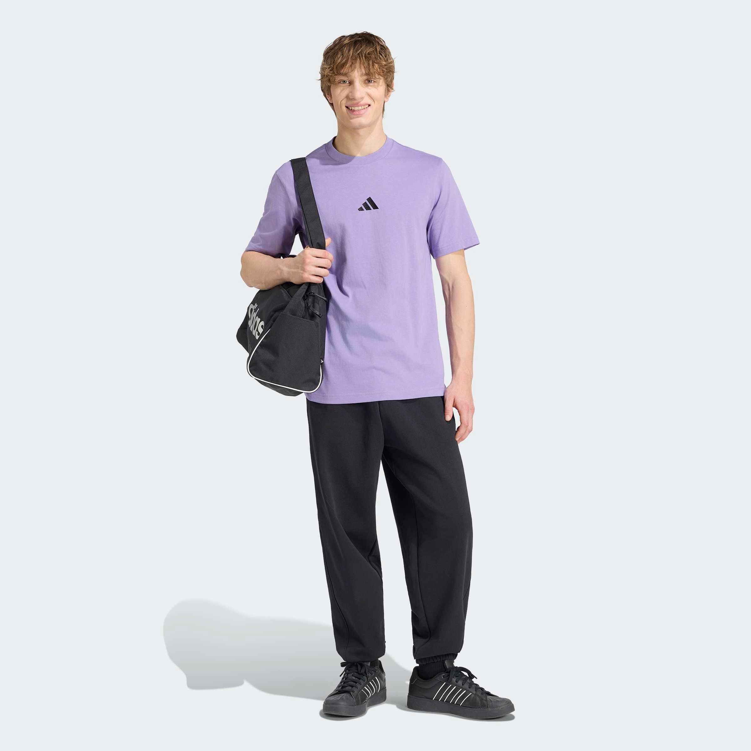 adidas Sportswear T-Shirt ESSENTIALS SMALL LOGO SINGLE JERSEY sportliches Kurzarmshirt, mit Rundhalsausschnitt – Bild 5 von 5