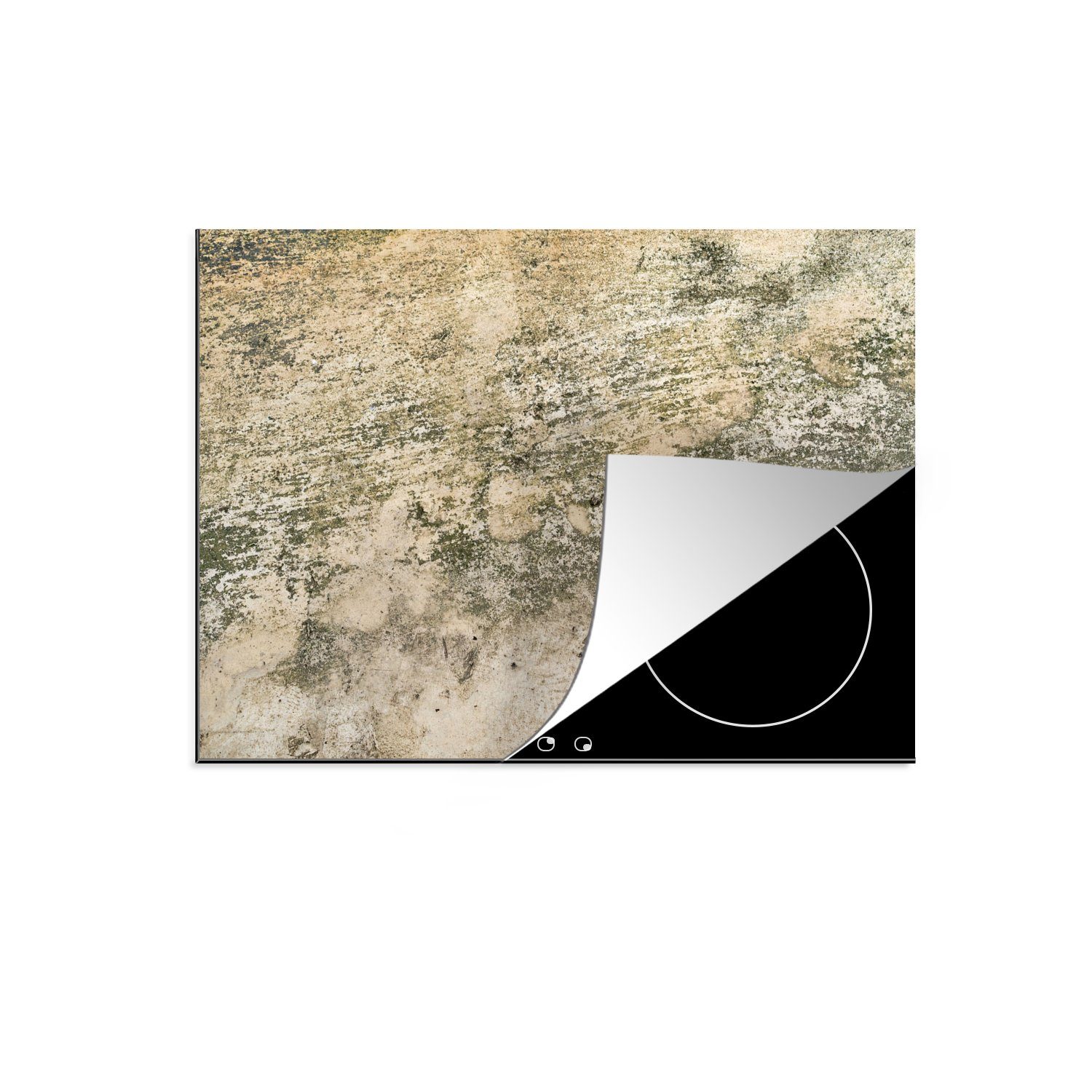 MuchoWow Herdblende-/Abdeckplatte Steine - Induktionsschutz - Textur - Braun - Kochfeldzubehör, Vinyl, (1 tlg), 70x52 cm, Mobile Arbeitsfläche nutzbar, Ceranfeldabdeckung
