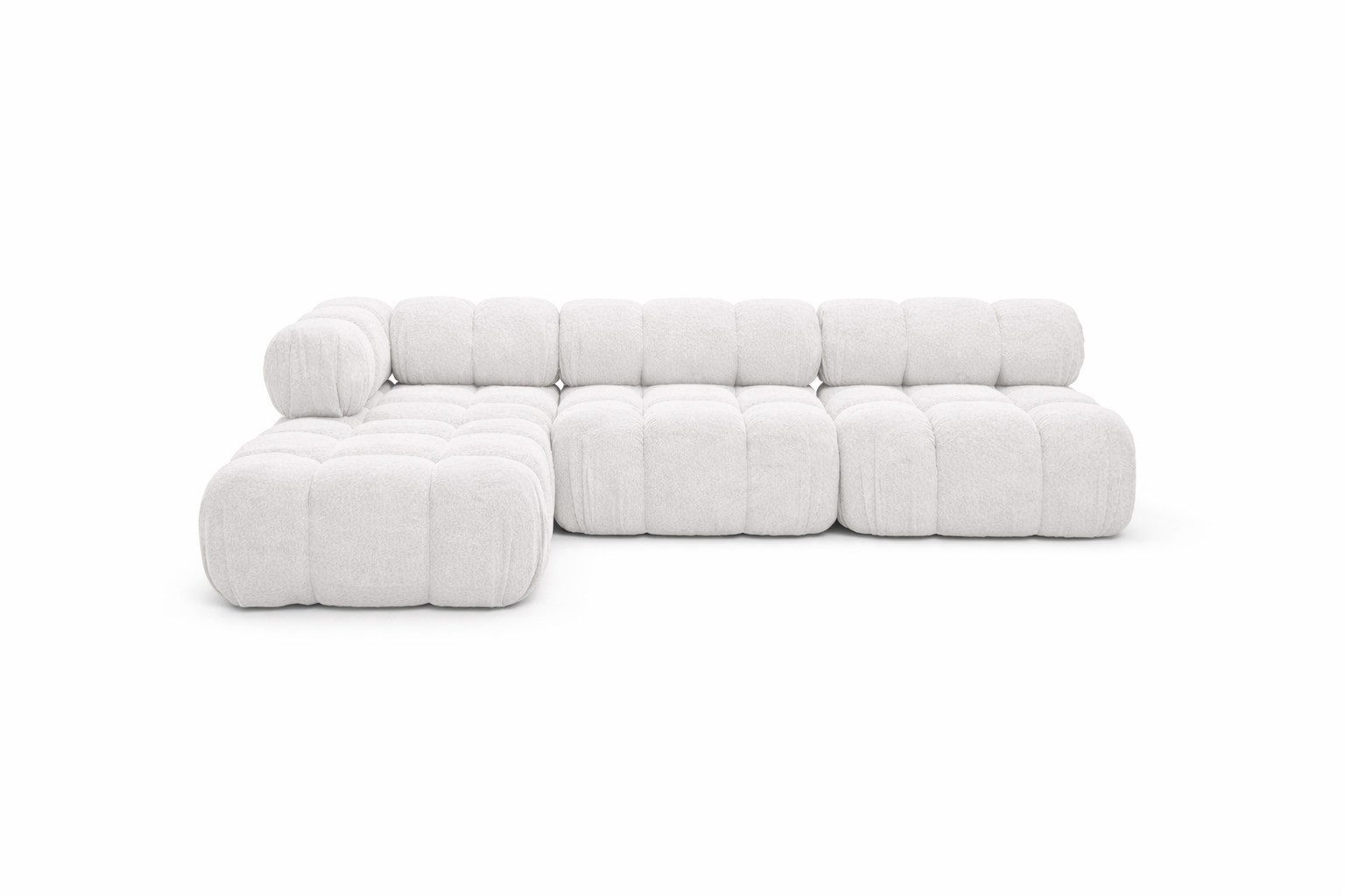 Kaiser Möbel Ecksofa L-form, Wohnlandschaft für Wohnzimmer, Bouclé-Stoff Abriamo, Selia, Ecksofa, Modernes L-Design,Weiche, abgerundete Formen,Trendiger Bouclé-Stoff