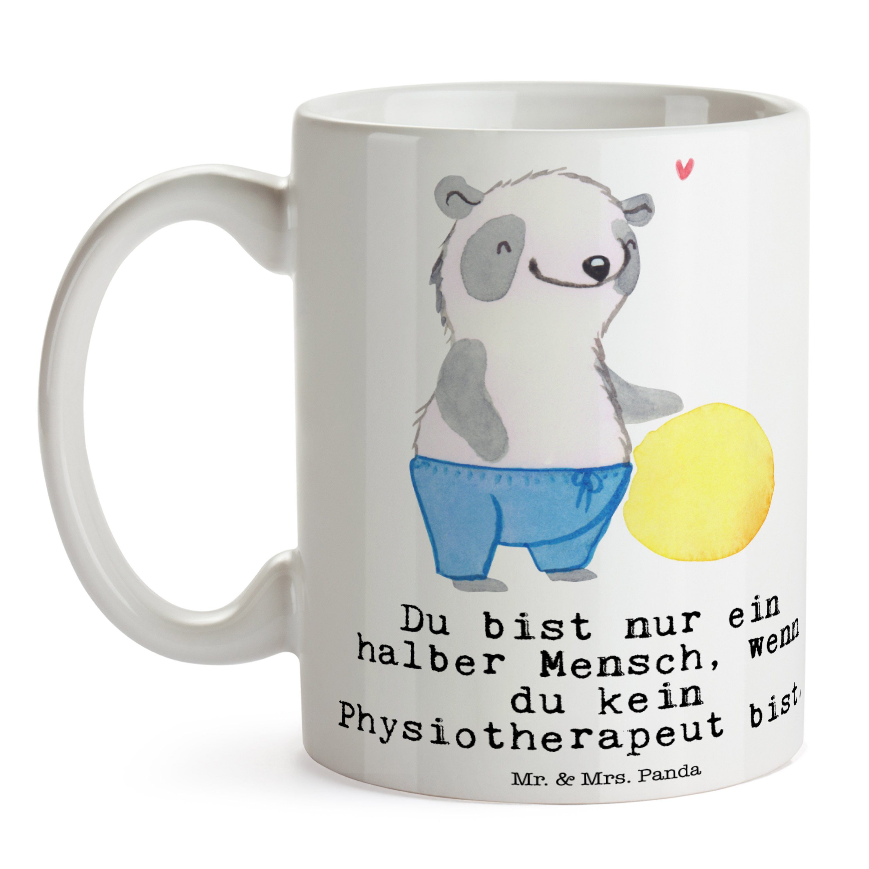 & Tasse Keramik Panda Herz Mrs. mit Geschenk, Dankeschön, Tasse Physiotherapeut Sprüche, - - Weiß Mr.