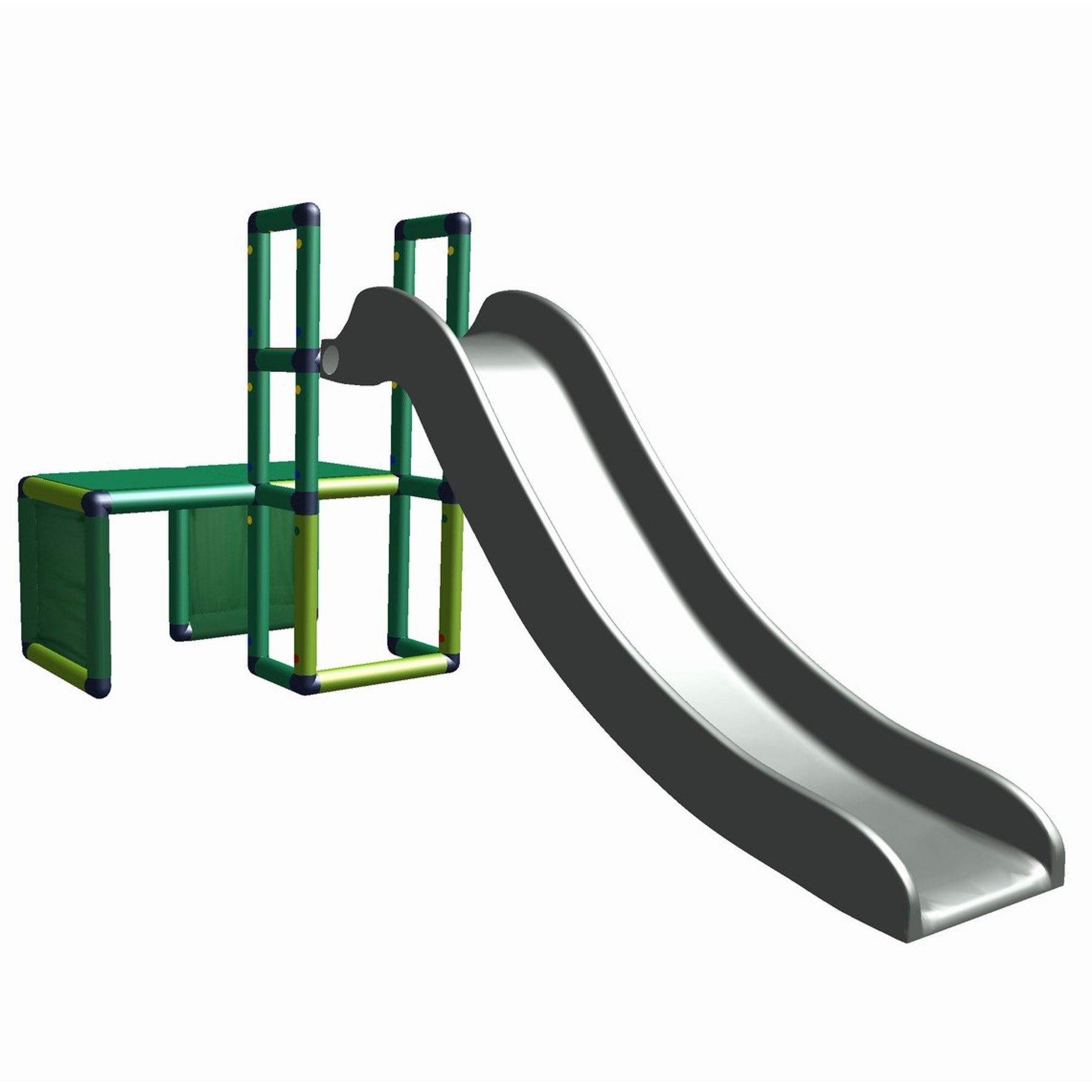 move and stic Uni Sport kleine Rutsche mit Tunnel Konstruktions-Spielset, In- und Outdoor