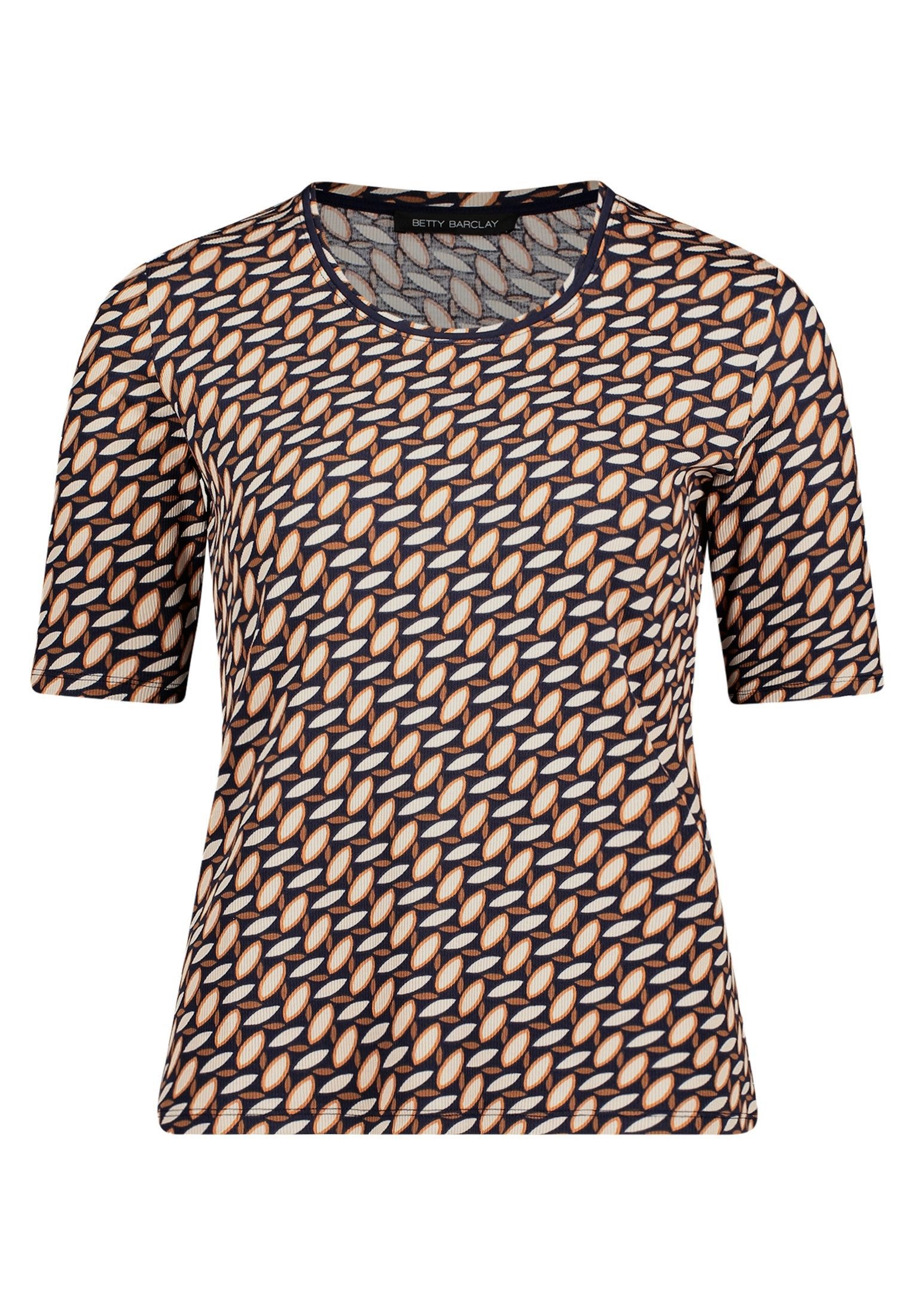 Kurzarmshirt Damen mit Rippenstruktur
