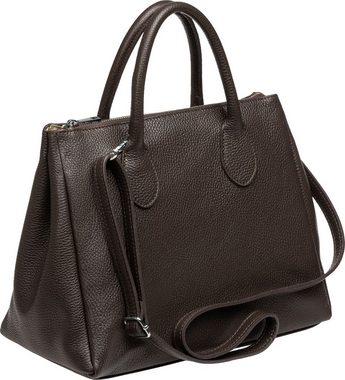 Caspar Henkeltasche TL812 klassisch elegante Damen Leder Handtasche