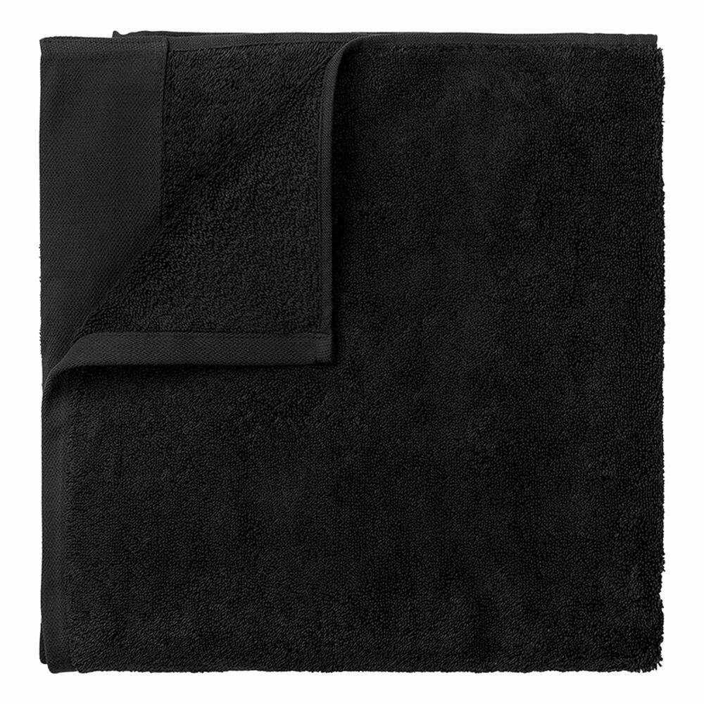 blomus Gästehandtücher Riva 2er Set Black 30 x 50 cm, Frottee (2-St), 100% Baumwolle