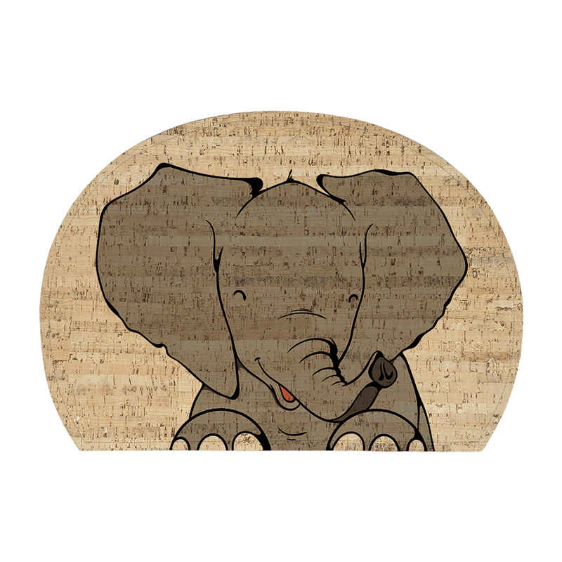 Platzset, Kinder Tischset "Noah der Elefant", Corkando, Platzdecken Kinder, Platzset mit Tier Motiv, Elefant