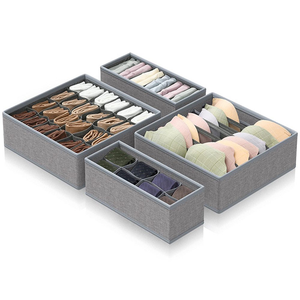 NUODWELL Aufbewahrungsbox 4er Set Schubladen Ordnungssystem, günstig online kaufen