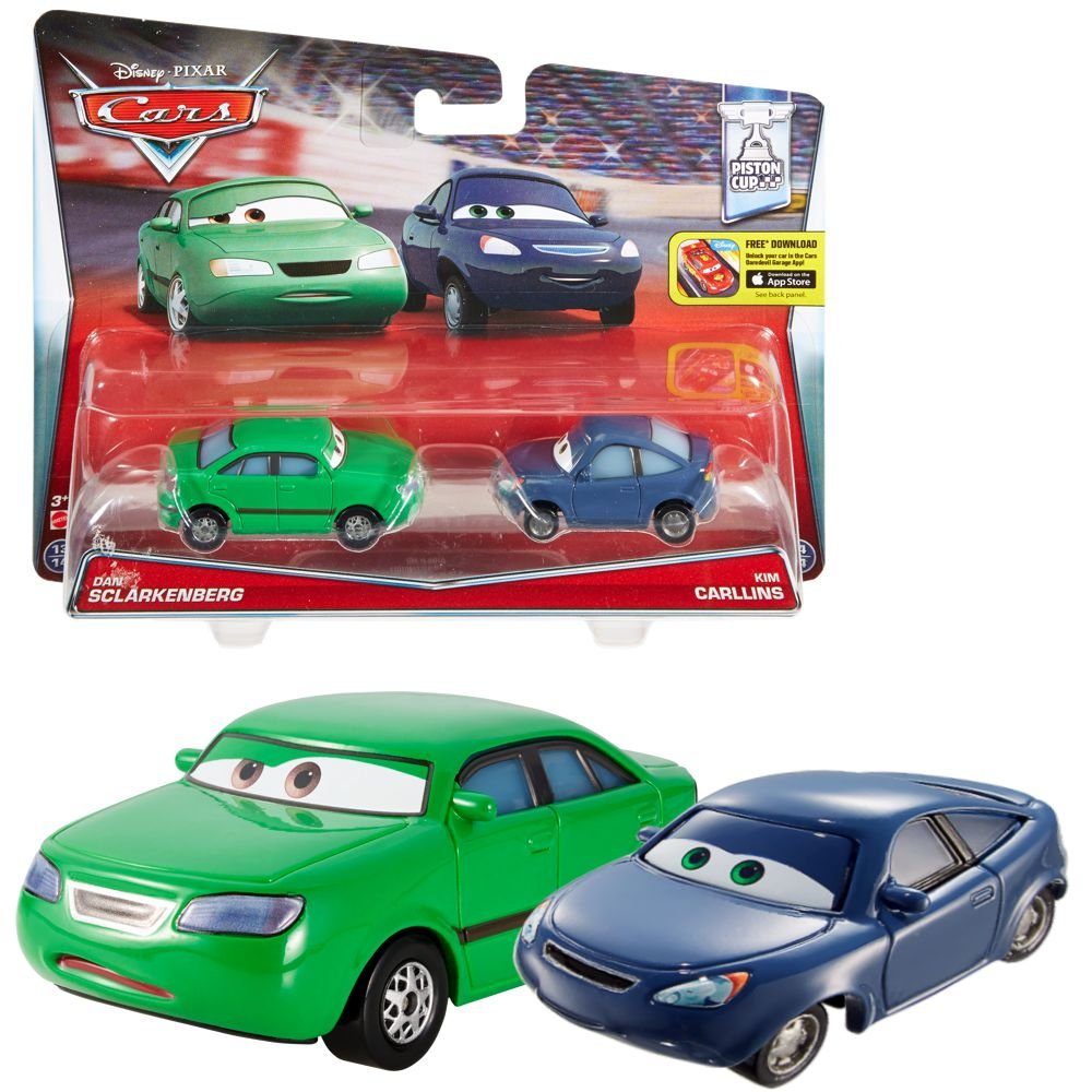 Disney Cars Spielzeug-Rennwagen Auswahl Doppelpack Disney Cars Fahrzeug Modelle Die Cast 1:55 Dan Sclarkenberg & Kim Carllins