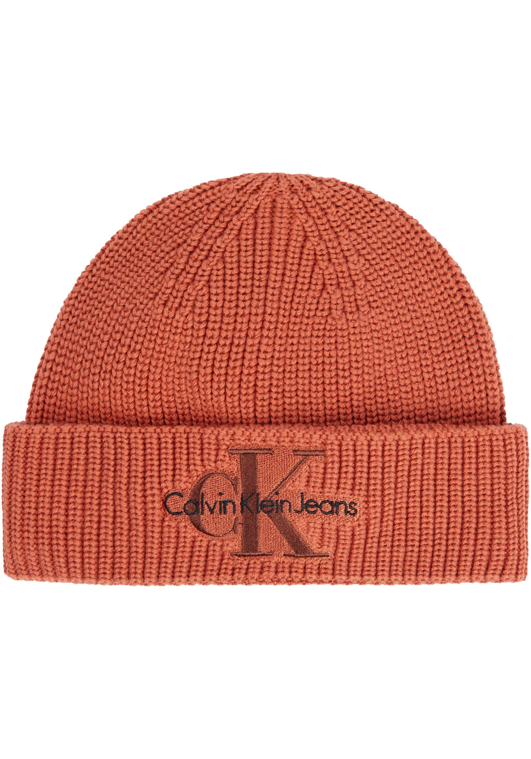 Calvin Beanie MONOGRAM Jeans Klein orange BEANIE