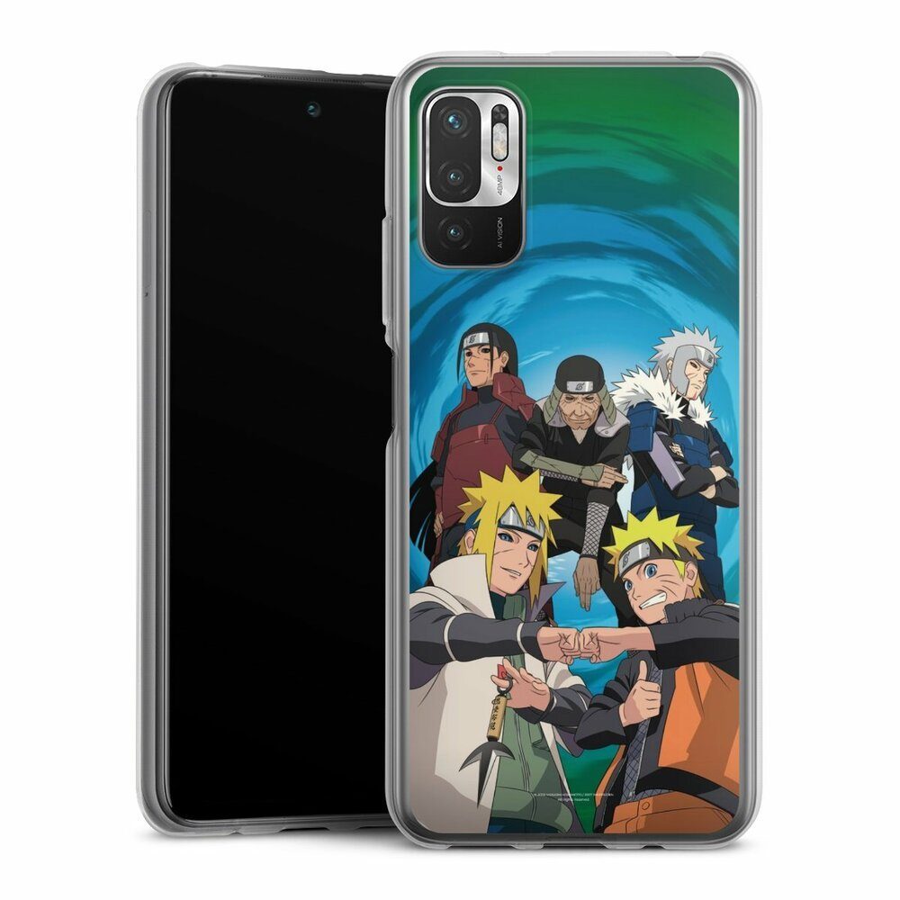 DeinDesign Handyhülle Hokage Naruto Shippuden Offizielles Lizenzprodukt 4 Hokagen Group, Xiaomi Redmi Note 10 5G Silikon Hülle Bumper Case Handy Schutzhülle