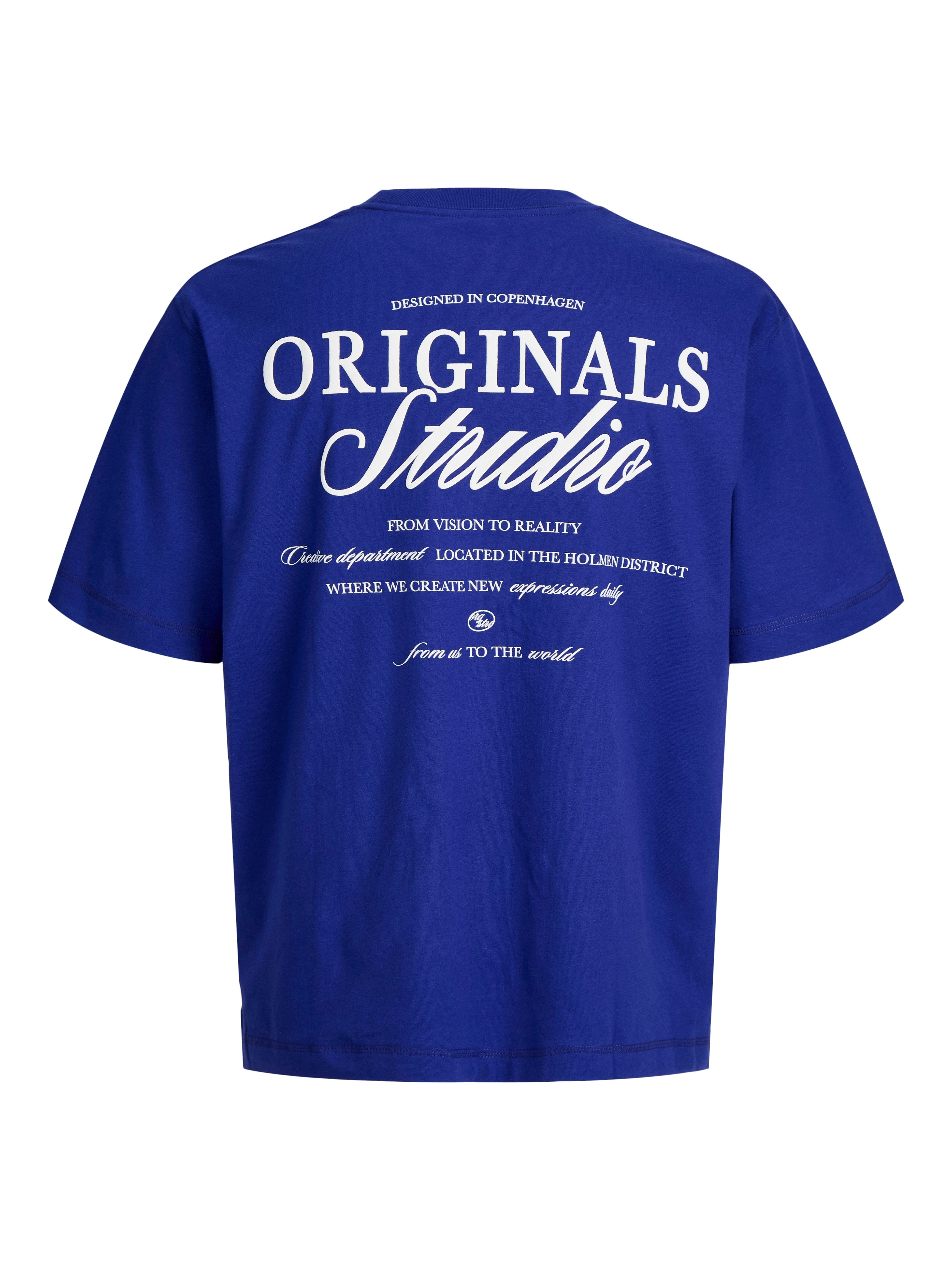 Jack & Jones PlusSize Kurzarmshirt JORNORREBRO TYPO TEE SS CREW NECK PLS Baumwolle, regular fit