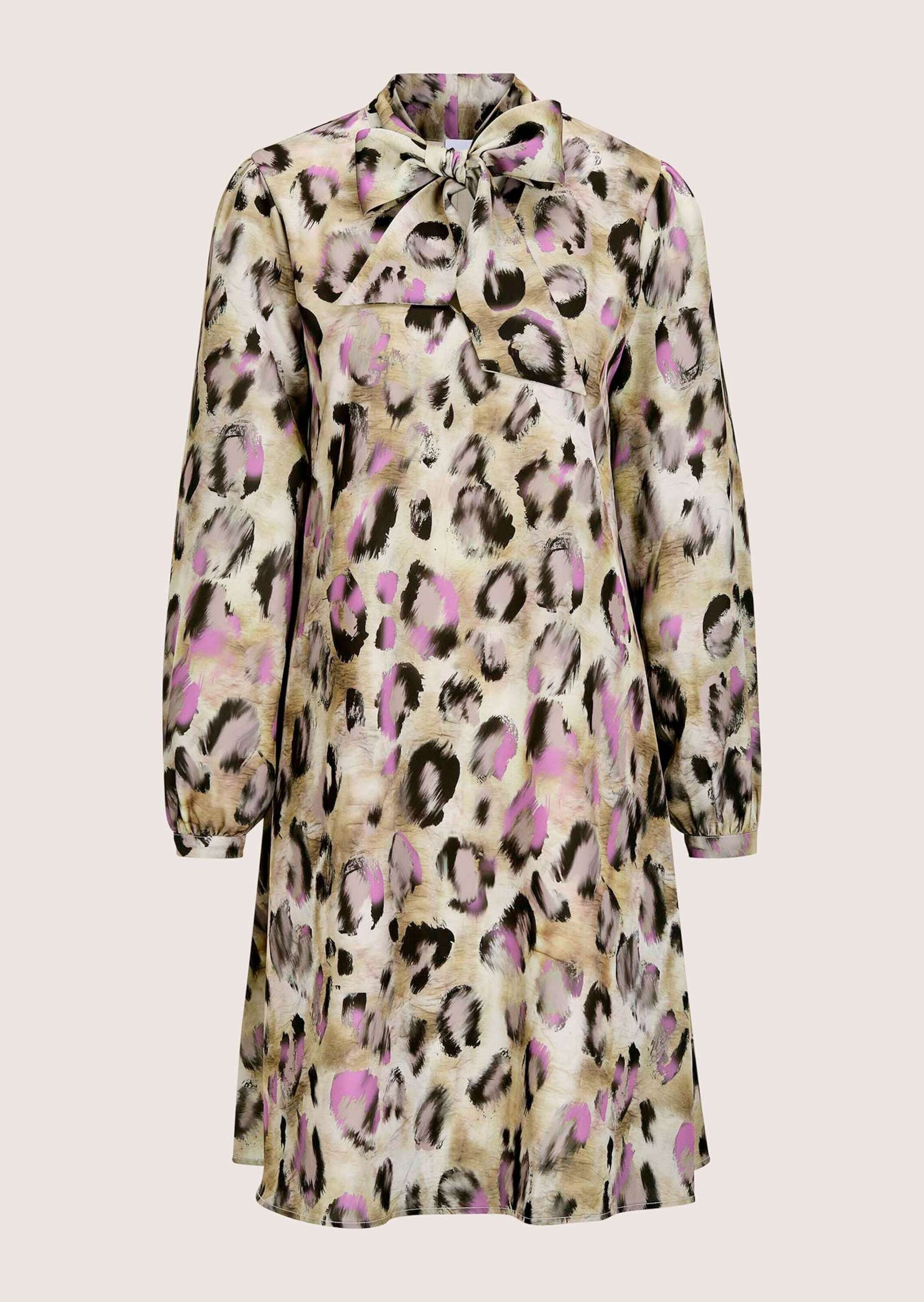 Midikleid Fließendes Design mit Animal-Print