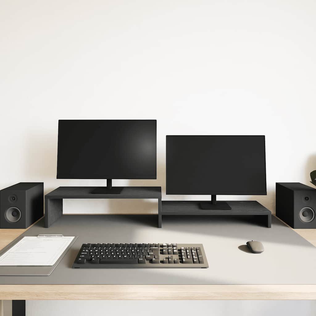 vidaXL Computertisch Monitorständer Schwarz Eichen-Optik 54x22x15 günstig online kaufen
