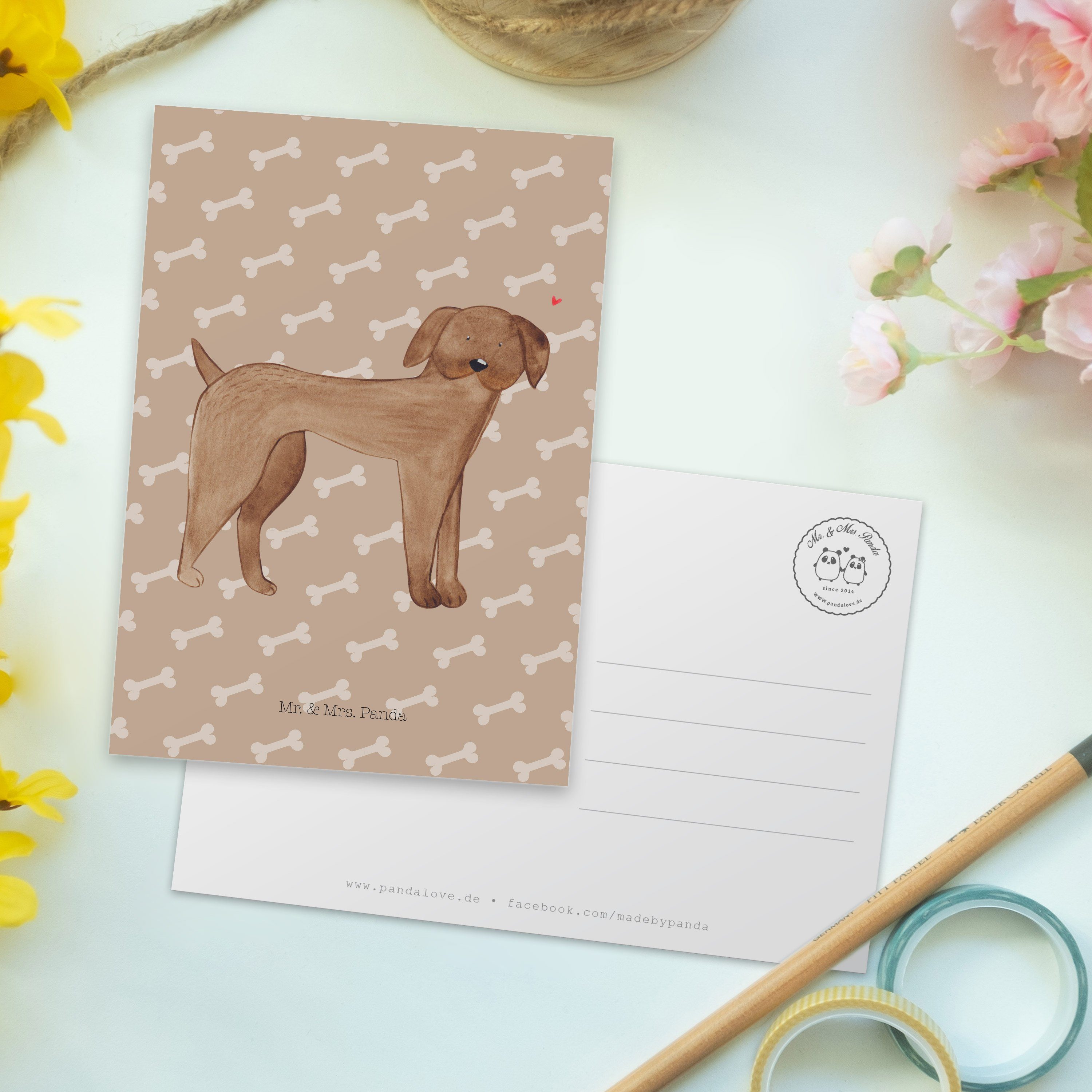 Mr. & Mrs. Panda Hundebesitzer, Dogge Postkarte Geschenkkarte, süß - - Hund Geschenk, Hundeglück