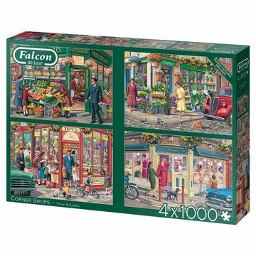 Jumbo Spiele Puzzle Falcon Corner Shops 4 x 1000 Teile, 10000 Puzzleteile