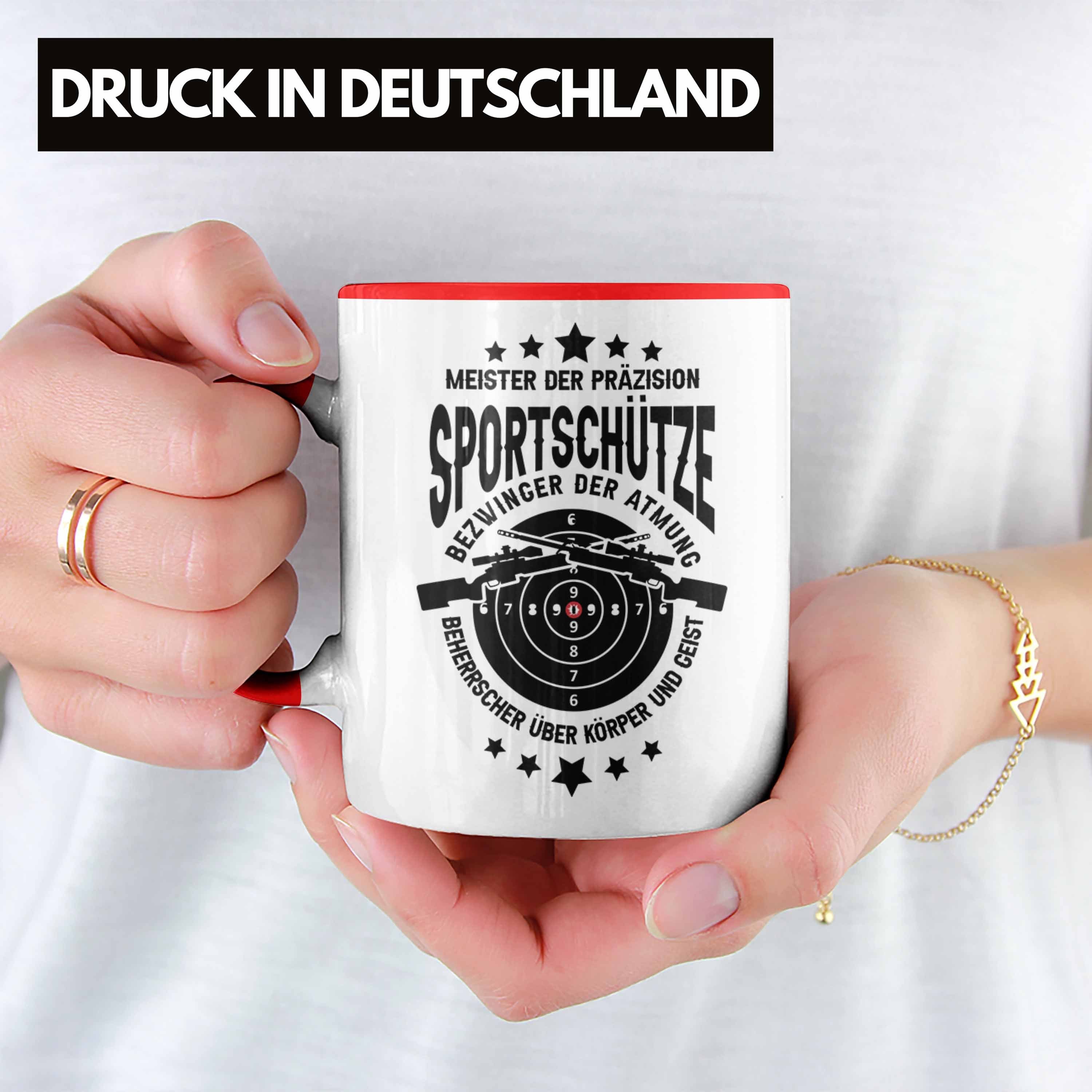 Trendation Tasse Schütze Rot Schießsport Geschenk Tasse - Sportschütze Schützenv Trendation