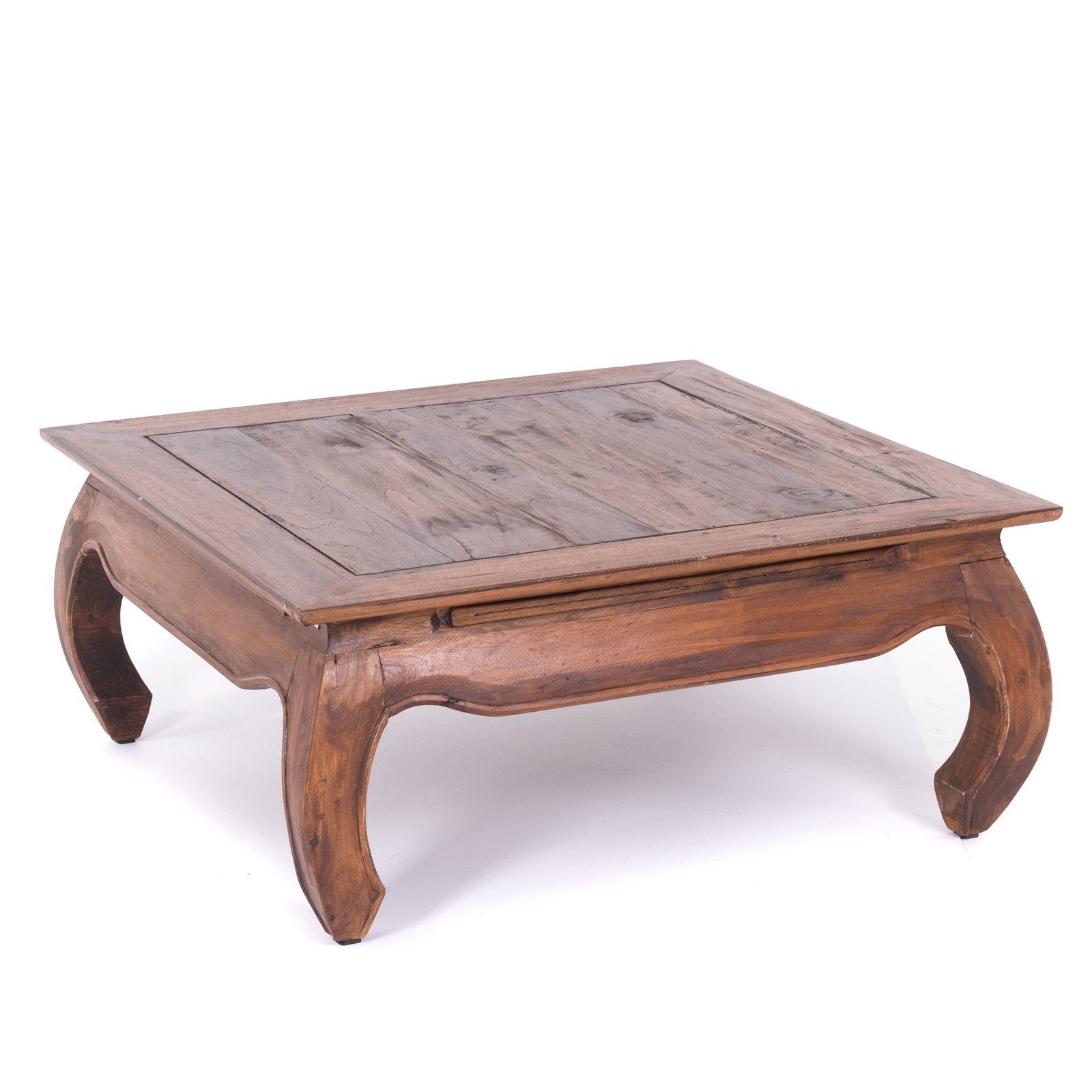 DESIGN DELIGHTS Couchtisch OPIUMTISCH "EAST 80", 80x80x36 cm, Altholz massiv, Beistelltisch