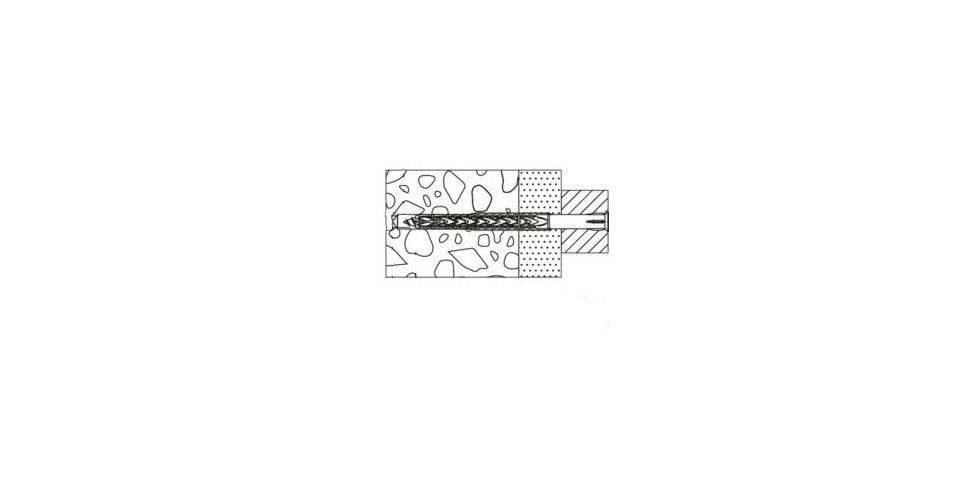 Langschaftdübel und Fischer 10 fischer mm - x 8.0 Dübel-Set Schrauben- Stück 120