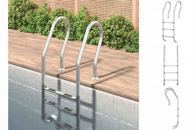vidaXL Poolleiter Einstiegsleiter Pool-Leiter 54x38x158 cm Edelstahl 304