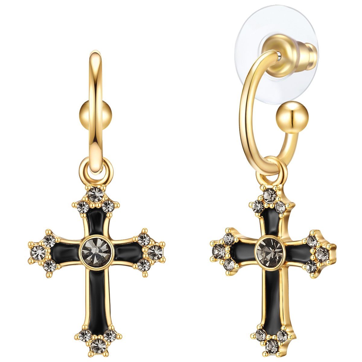 Lulu & Jane Paar Ohrhänger Kreuz günstig online kaufen