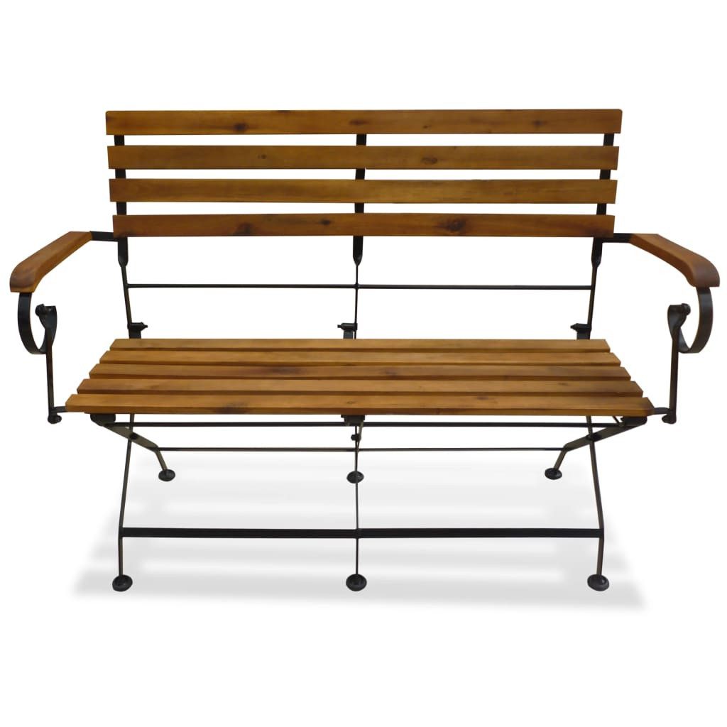 Gartenbank Klappbar 112 Cm Massivholz Akazie günstig online kaufen