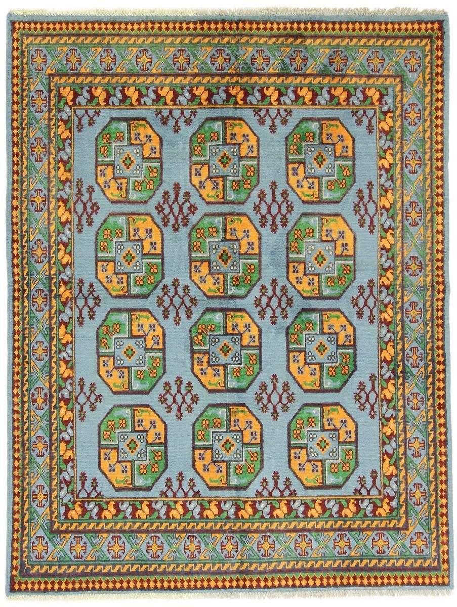 6 Handgeknüpfter Orientteppich, Orientteppich Afghan Akhche Höhe: Nain rechteckig, 151x199 mm Trading,