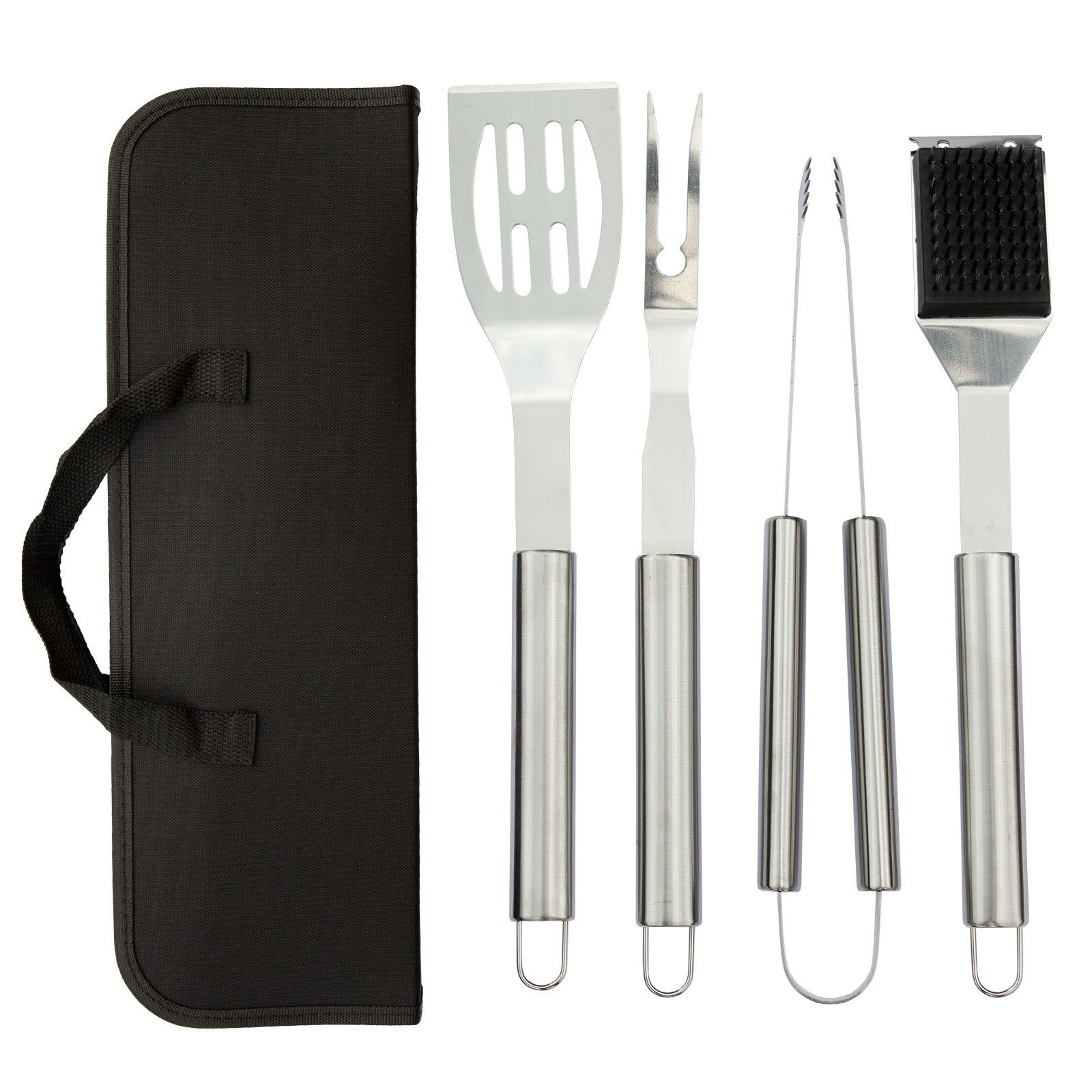 TAINO Grillbesteck-Set, (Set, 5 tlg), Grillbesteck, Edelstahl, inkl. Tasche, Grillzubehör