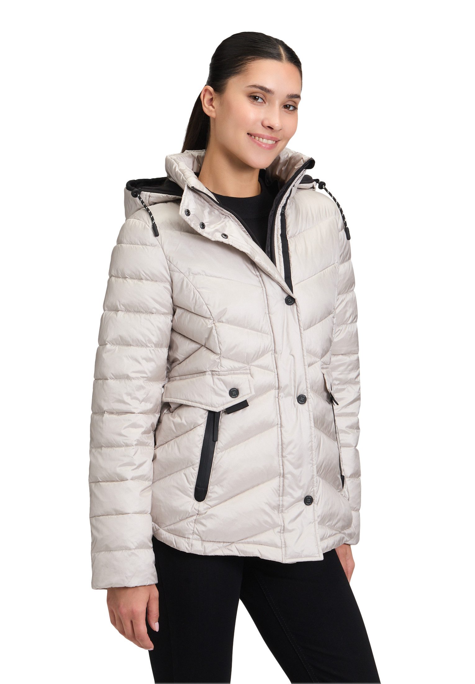 Gil Bret Steppjacke Damen Steppjacke mit abnehmbarer Kapuze günstig online kaufen